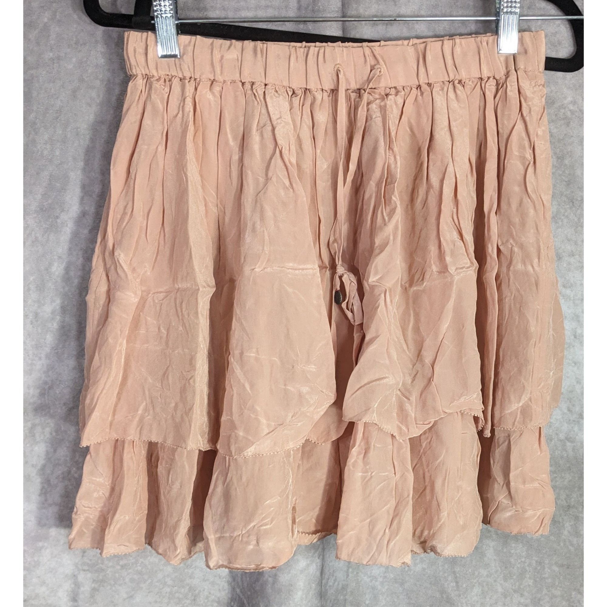 Odd Molly Odd Molly Pink Tiered Skirt 100% Viscose Elastic Waist Size Size 28" / US 6 / IT 42 - 6 Thumbnail