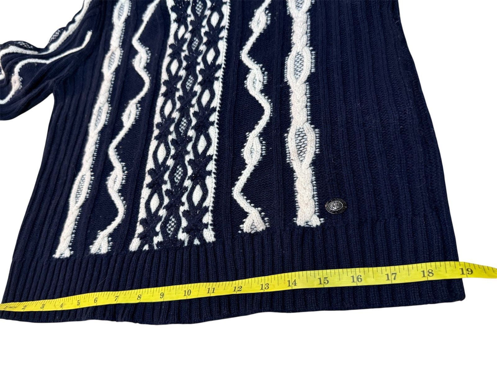 Chanel × Designer Chanel 2018 Paris-Hamburg Sweater in Navy Blue Wool Size S / US 4 / IT 40 - 16 Thumbnail
