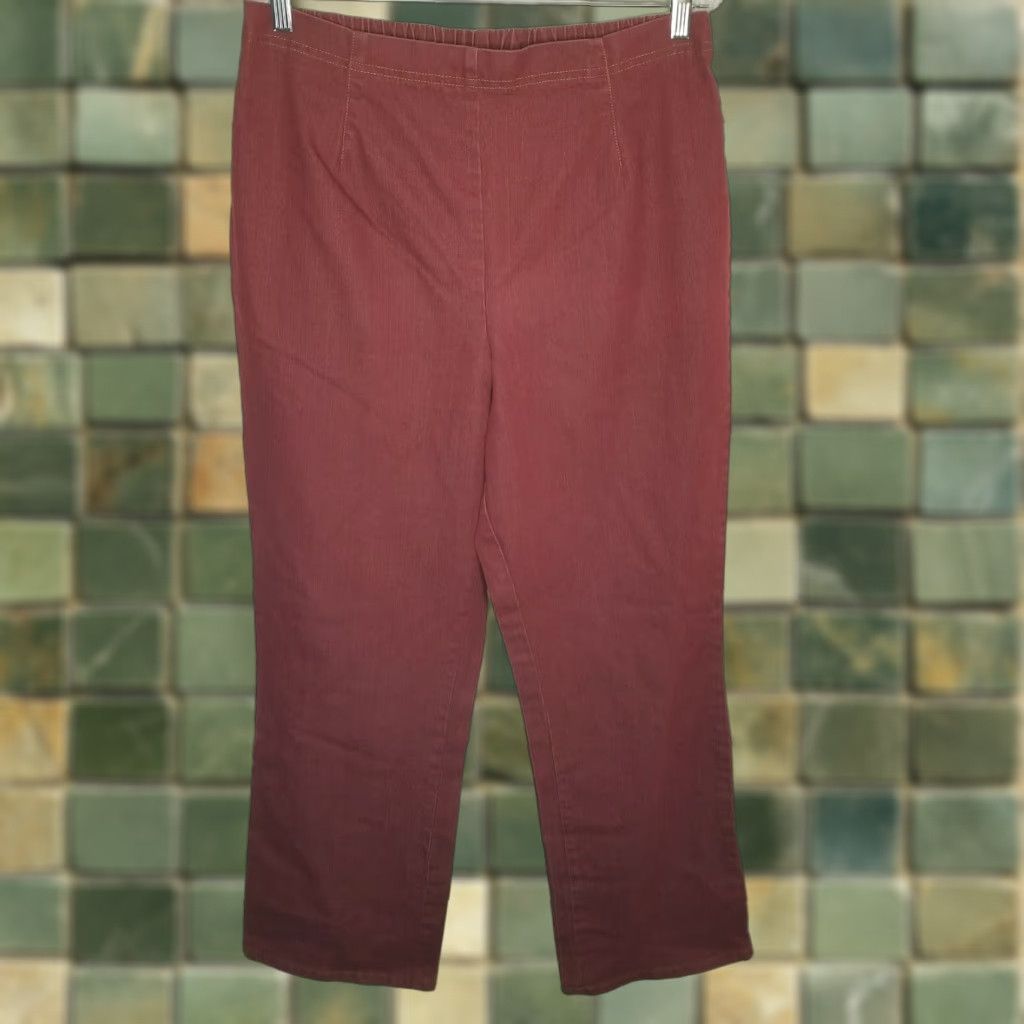 Faded Glory Faded Glory Pants Women's Elastic Waist Red XL Womens Size 40" / US 18 - 1 Thumbnail