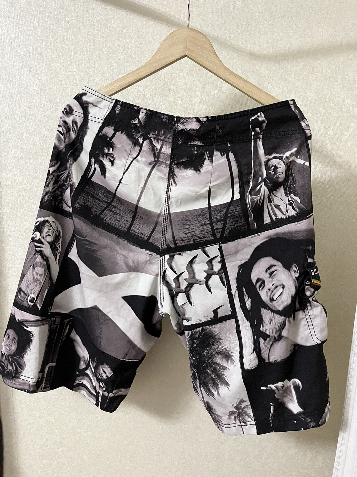 Billabong × Vintage Billabong x Bob Marley Vintage All Overprinted Shorts Size US 36 / EU 52 - 2 Thumbnail