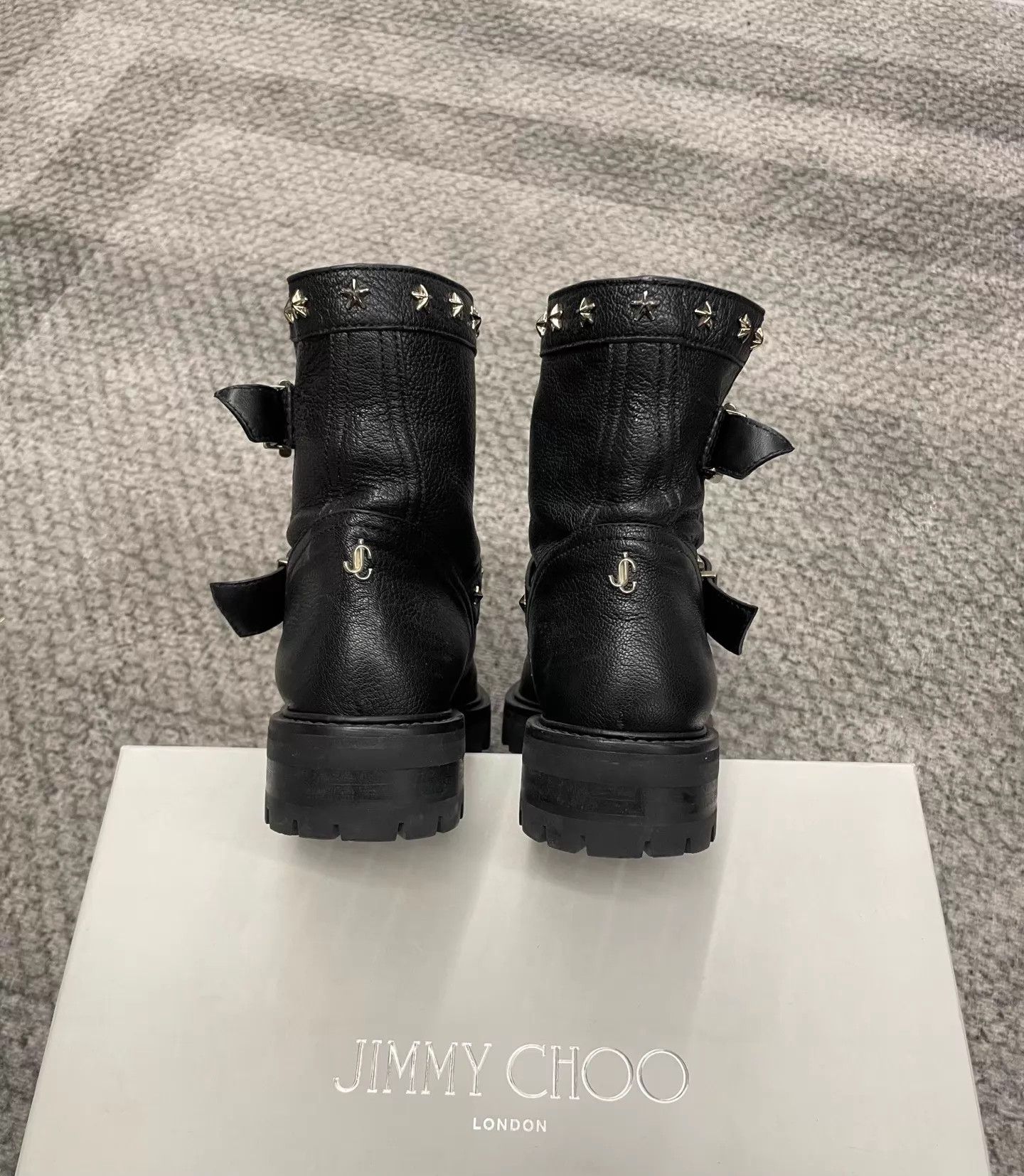 Jimmy Choo Jimmy Choo Black Leather Ankle Boots Size US 5.5 / IT 35.5 - 6 Thumbnail