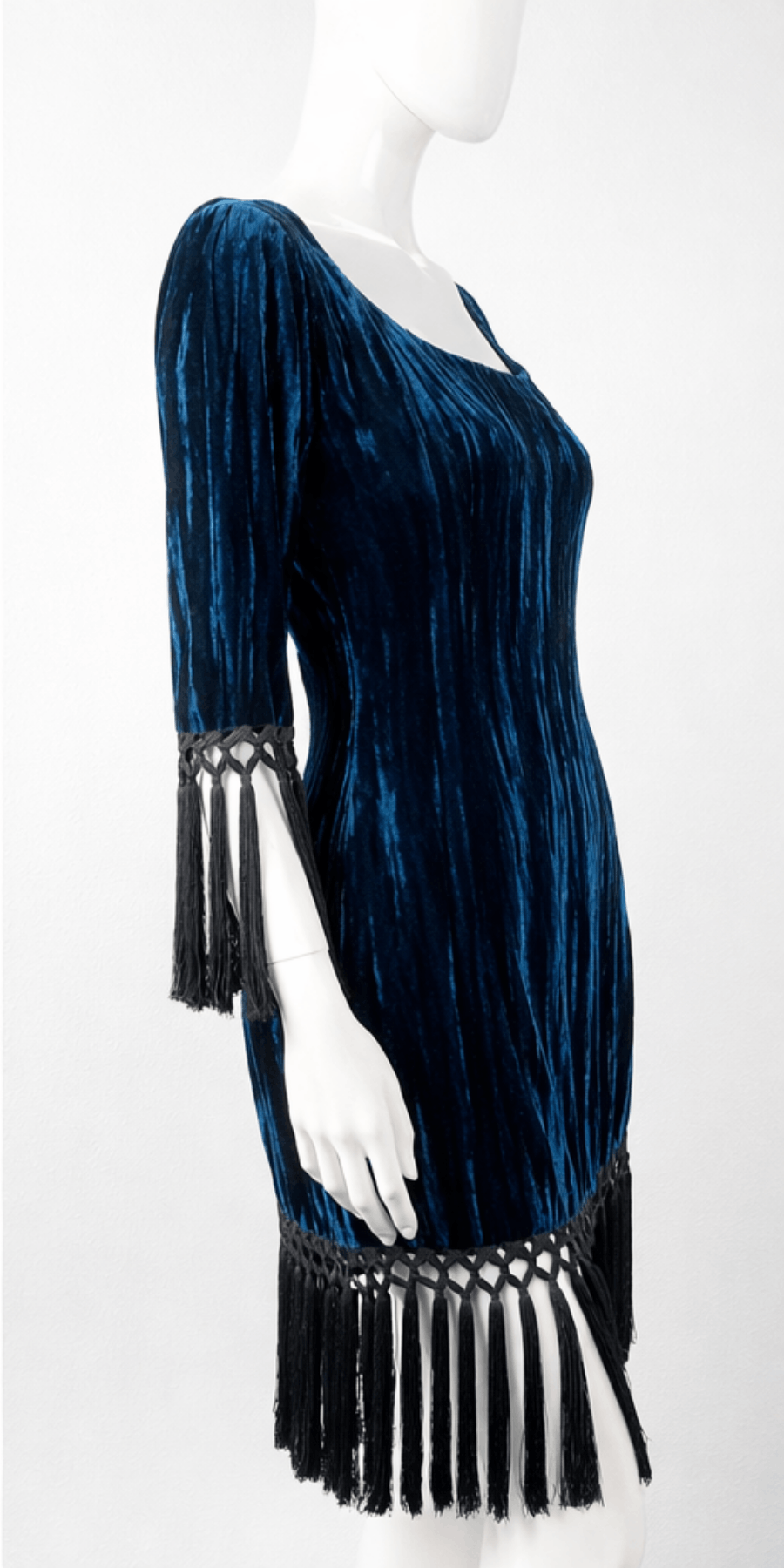 Yves Saint Laurent 1998 Runway Yves Saint Laurent Rive Gauche Finge Dress Size M / US 6-8 / IT 42-44 - 6 Thumbnail