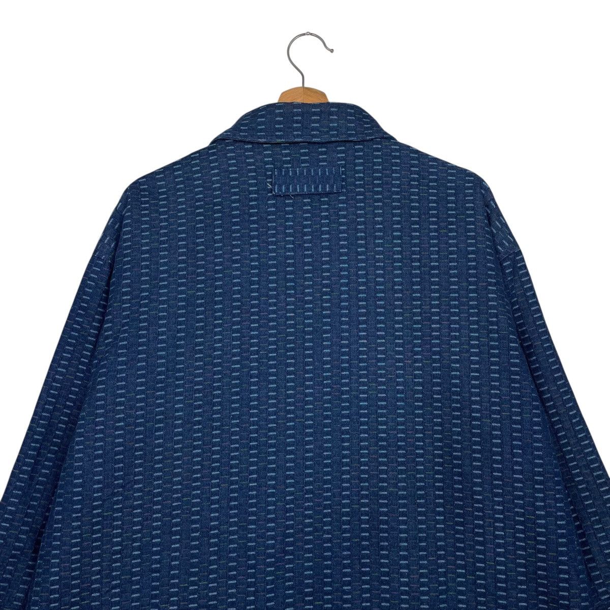 Other Nice Design Jean Louis Pradet Patterned Blue Denim Jacket Size US L / EU 52-54 / 3 - 8 Thumbnail