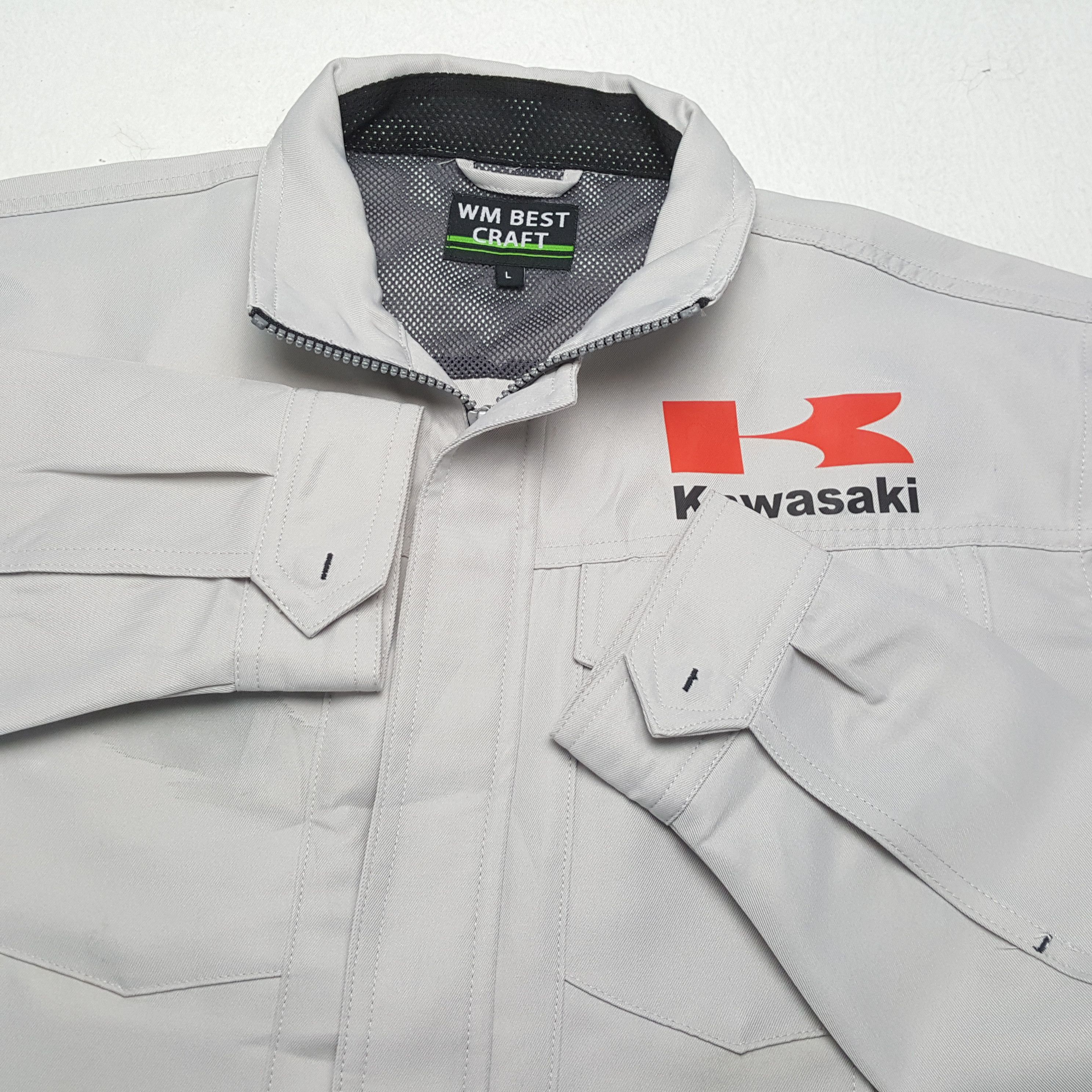 Japanese Brand × Vintage Vintage KAWASAKI Japan Motorcycle Team Factory Custom Jacket Size US M / EU 48-50 / 2 - 9 Thumbnail