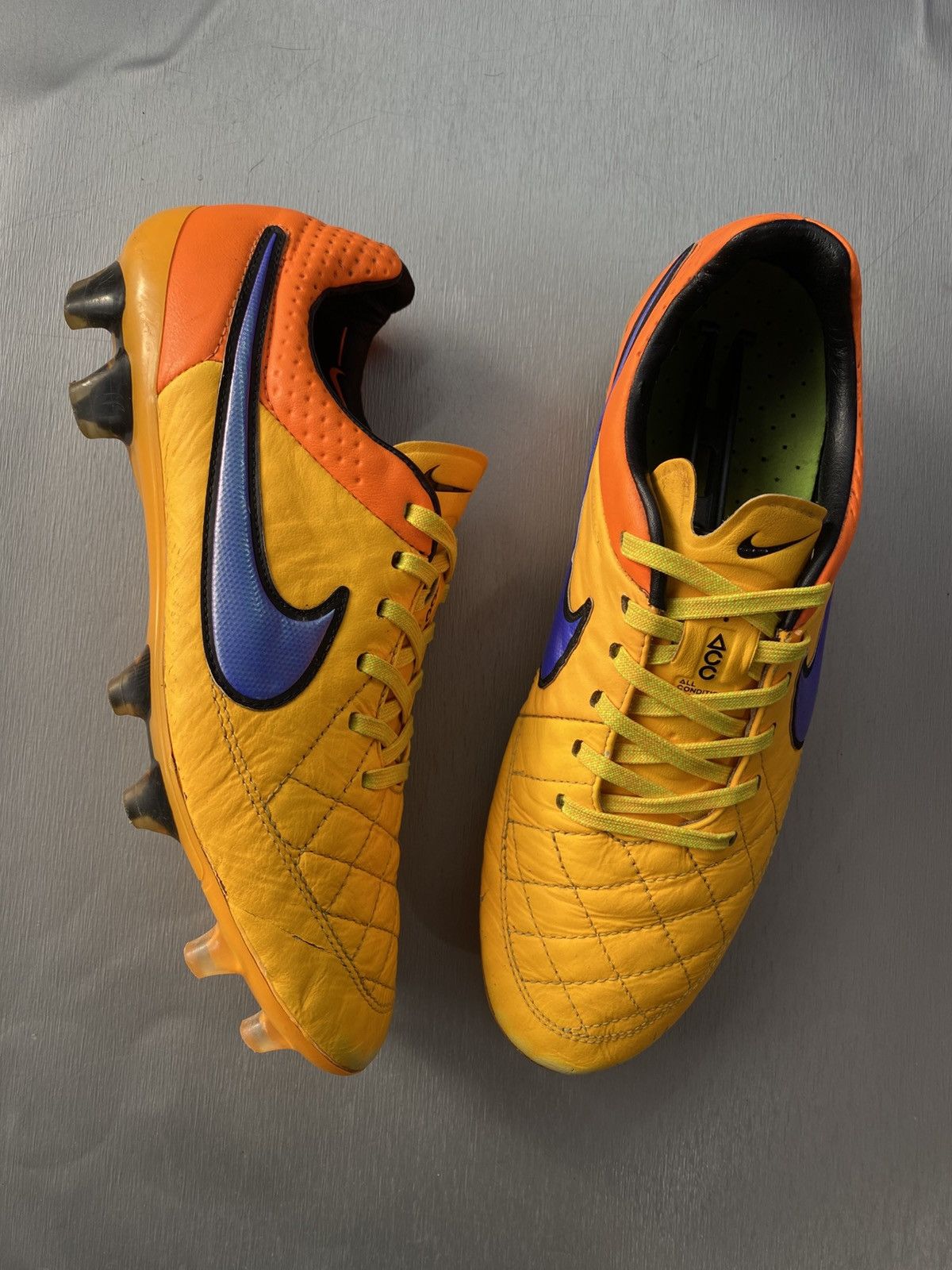 Nike Nike Tiempo Legend V FG Elite Orange Soccer Cleats US 7 Size US 7 / EU 40 - 3 Thumbnail
