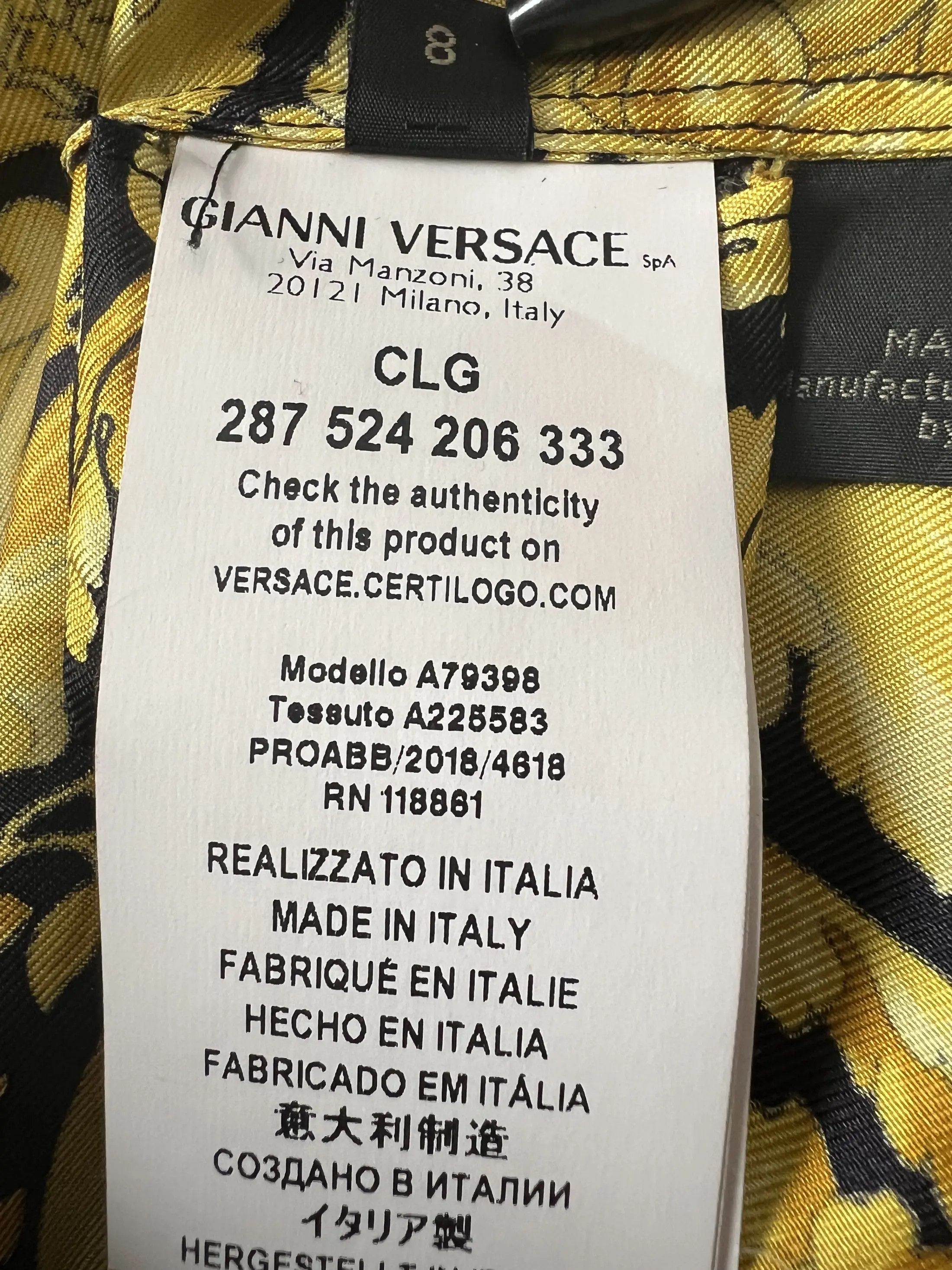 Versace Baroc Silk Shirt Size M / US 6-8 / IT 42-44 - 11 Thumbnail