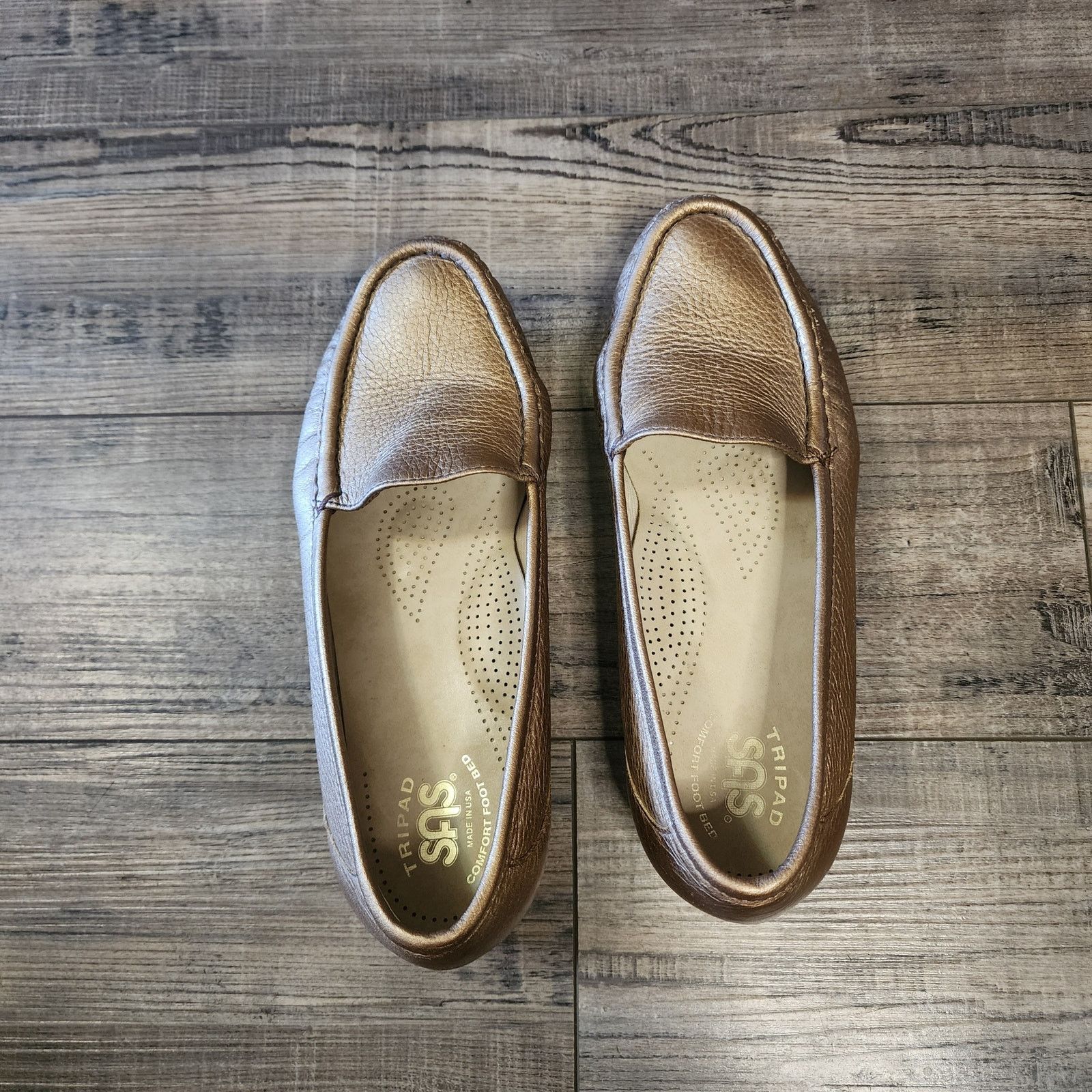 SAS SAS Shoes metallic Tripad Comfort Slip Ons size 7 b43 Size US 7 / IT 37 - 3 Thumbnail
