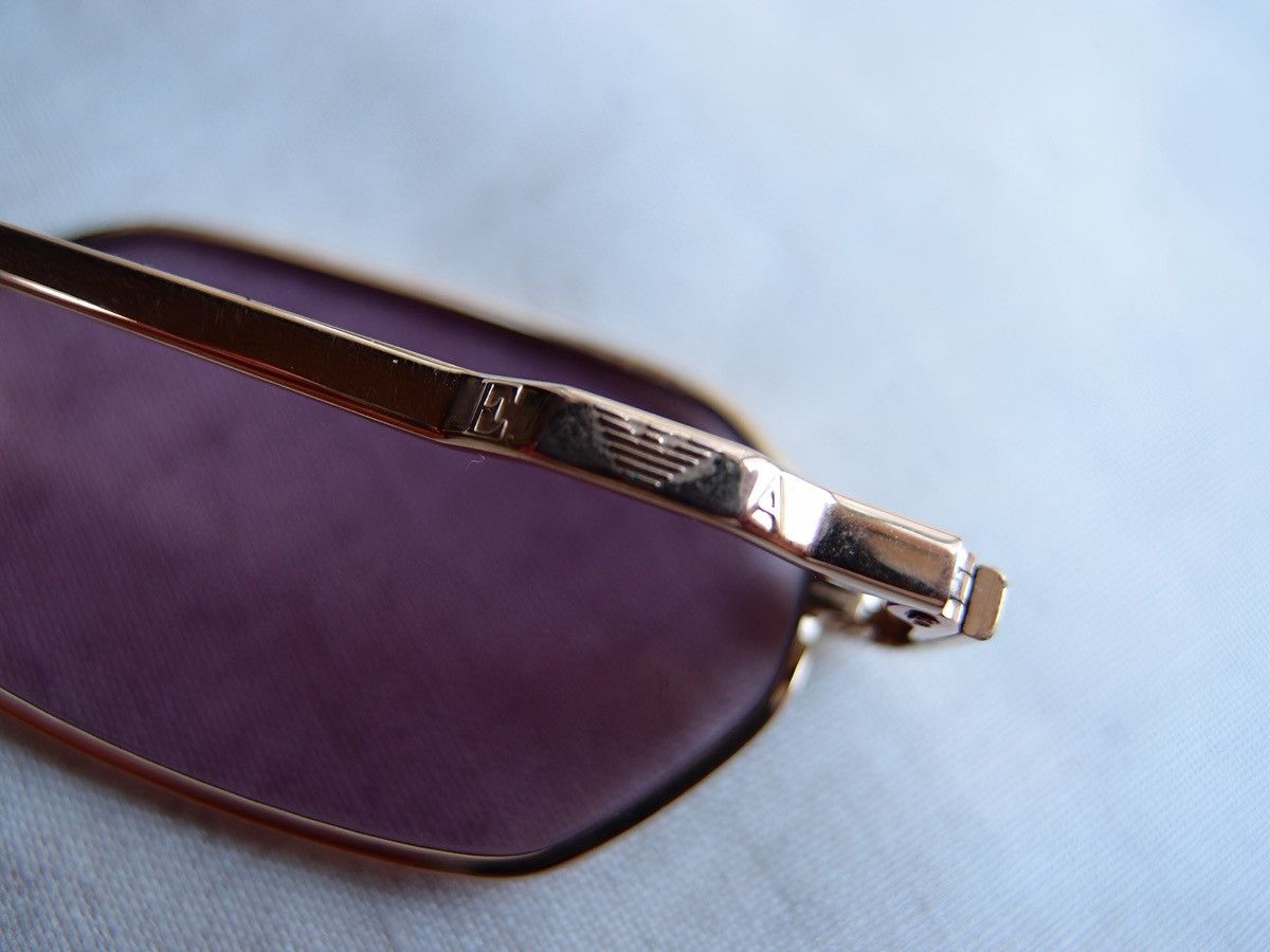 Emporio Armani Emporio Armani Sunglasses Purple Lenses Gold Metal Frame Size ONE SIZE - 6 Thumbnail