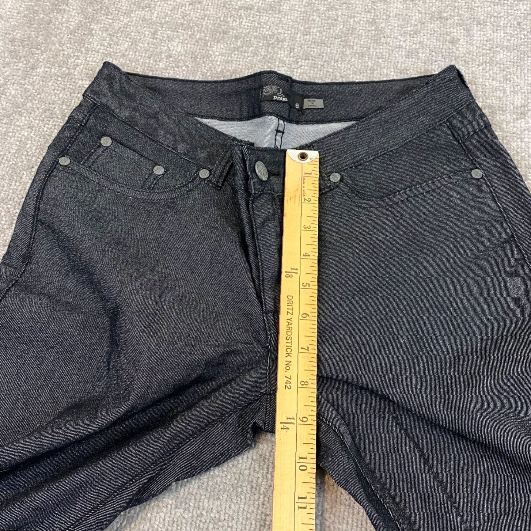 Prana PRANA Pants Womens 8 Slim Dark Gray Athletic Hiking Climbing 5-Pockets Modern Outdoor Woman's Skinny Size 30" / US 8 / IT 44 - 7 Thumbnail