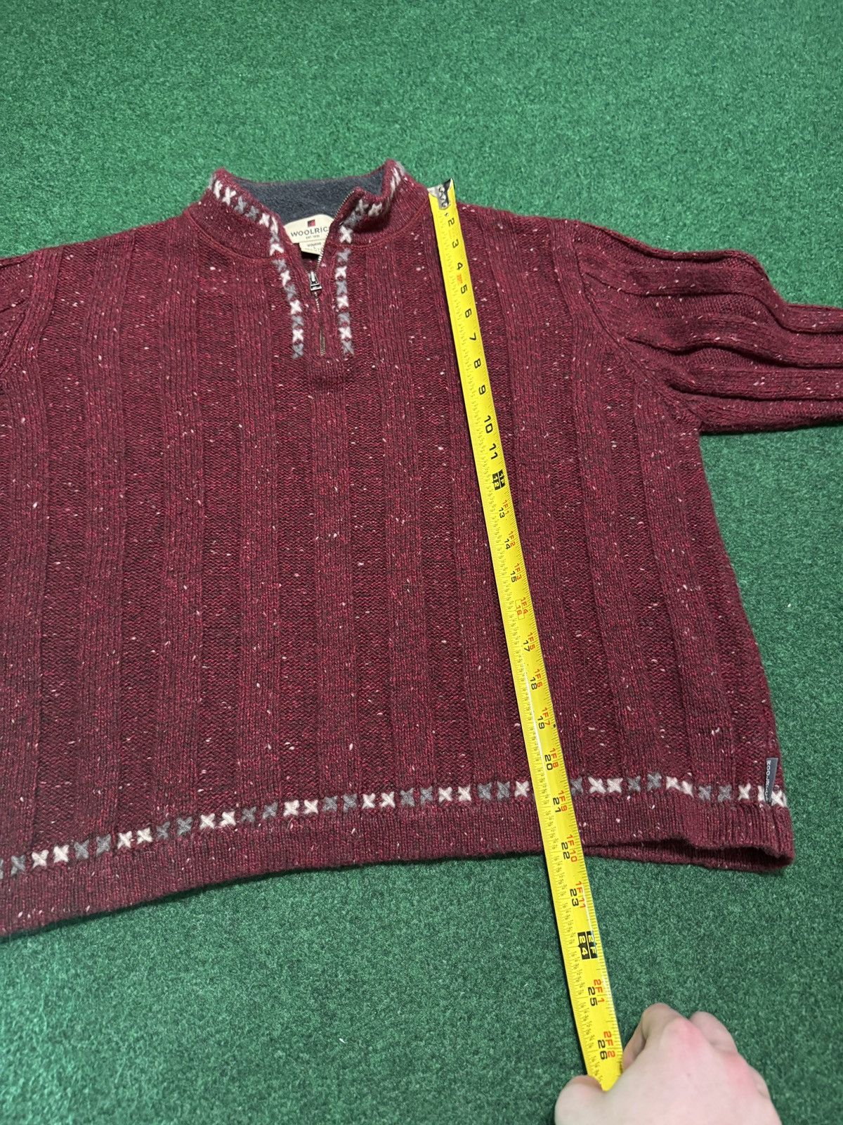 Woolrich Woolen Mills Woolrich 1/4 Zip Wool Blend Deep Ruby Petite L Sweater 23x22 Size L / US 10 / IT 46 - 5 Thumbnail
