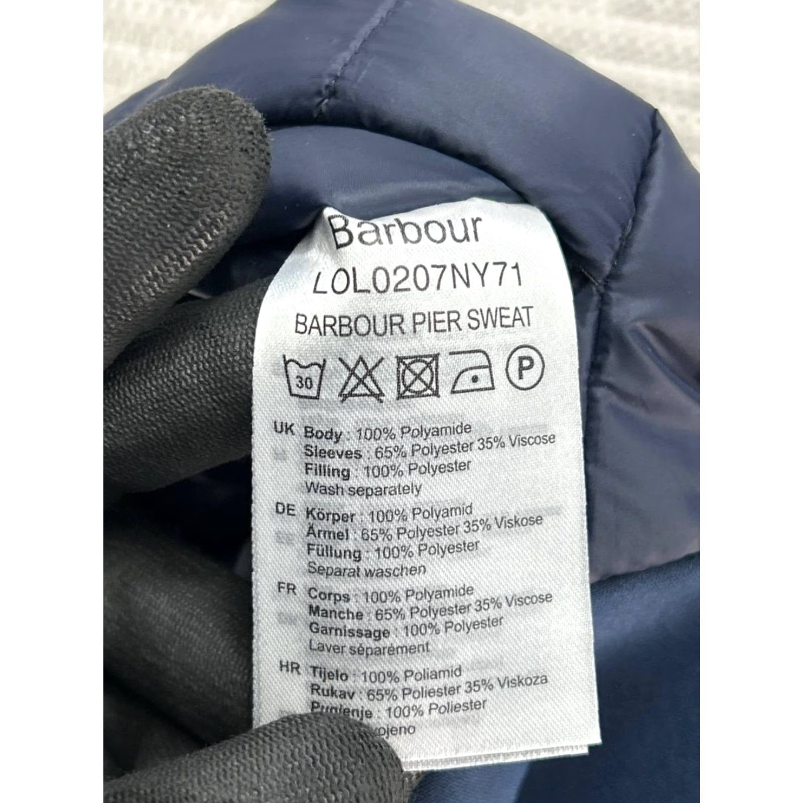 Barbour Barbour Jacket Womens 10 Blue Insulated Full Zip Puffer Size L / US 10 / IT 46 - 4 Thumbnail