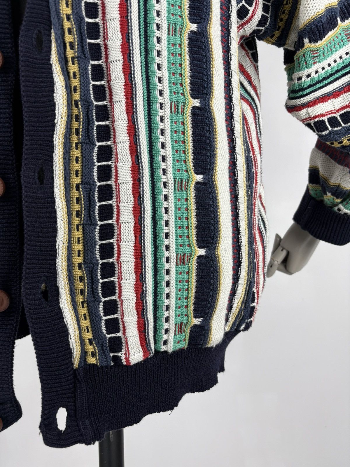 Coogi Rare 80's Archive Hand Knit Cardiagn Biggie Cosby Cable Pullover Jumper Sweater Jacket Size US L / EU 52-54 / 3 - 12 Thumbnail