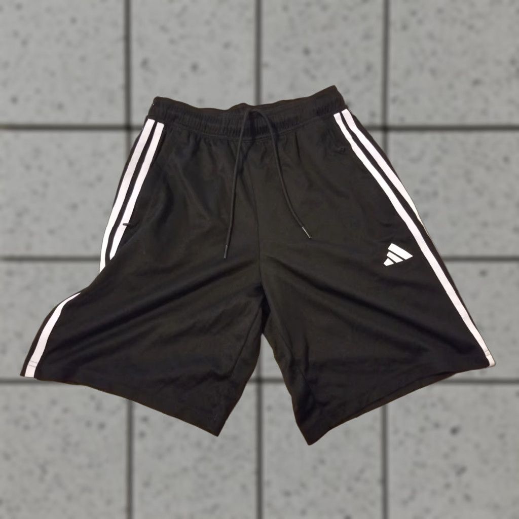 Adidas adidas Shorts Mens Athletic S Black Gym Workout Sports Pockets Elastic Drawstring Regular Size US 29 - 1 Thumbnail