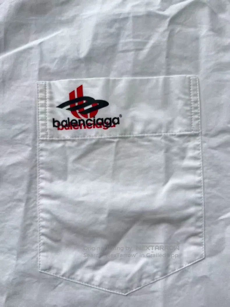 Balenciaga Balenciaga Logo Point Collar Button Shirt. Size US M / EU 48-50 / 2 - 3 Thumbnail