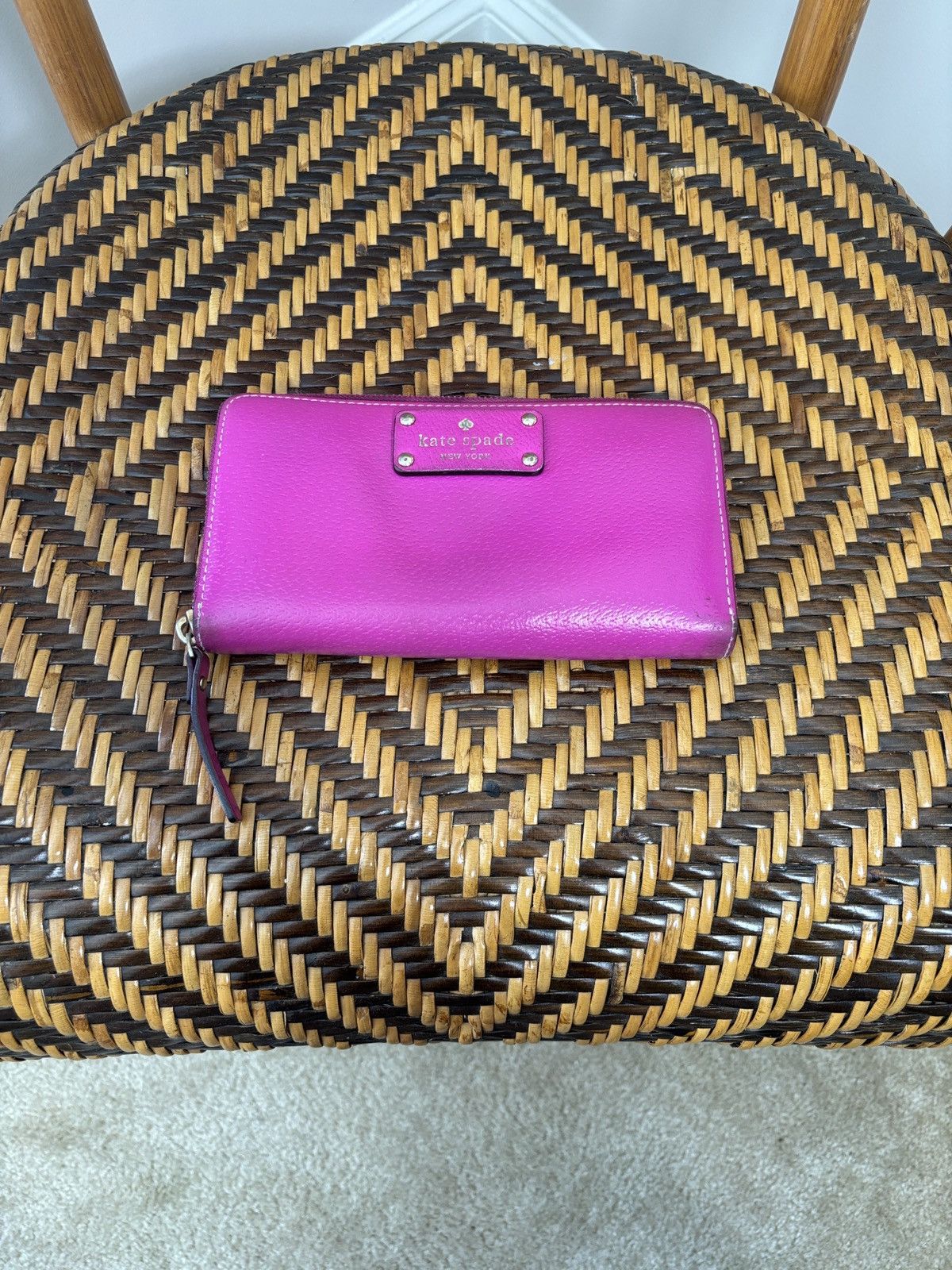 Kate Spade Kate Spade New York Continental Hot Pink Full Zip Wallet Size ONE SIZE - 1 Thumbnail