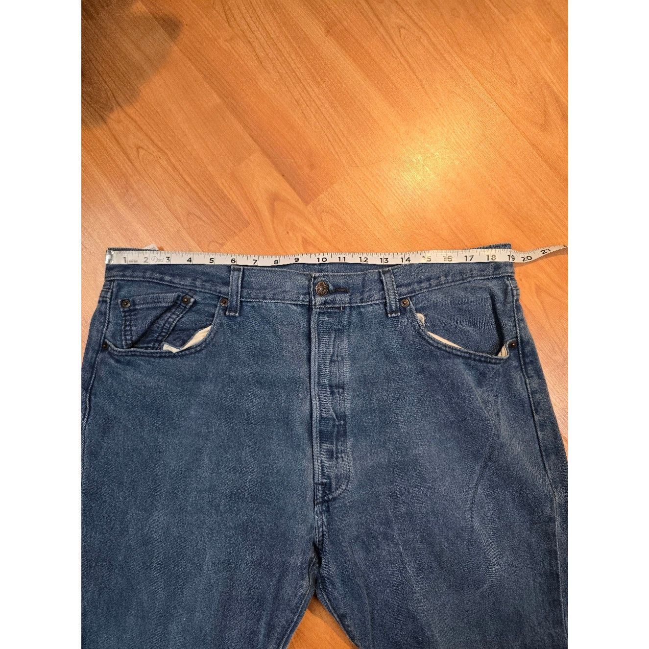 Levi's Levi's 501 Jeans Straight Leg 40x32 Classic Fit Blue Denim Size US 40 / EU 56 - 7 Thumbnail