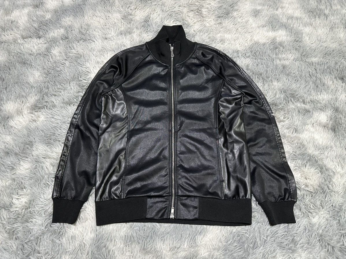 Japanese Brand 🔥Sick Y2K Macalester Waxed Faux Leather Bomber Jacket Size US L / EU 52-54 / 3 - 1 Thumbnail