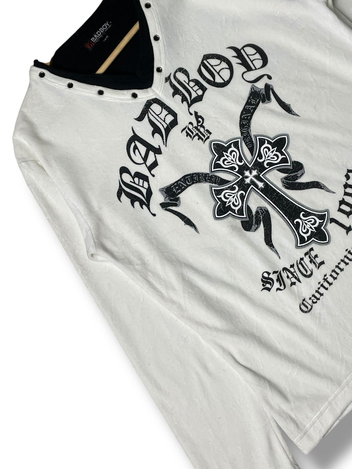 If Six Was Nine × Japanese Brand × Le Grande Bleu (L.G.B.) Bad Boy Brand Cross Print Long Sleeves (63) Size US M / EU 48-50 / 2 - 6 Thumbnail