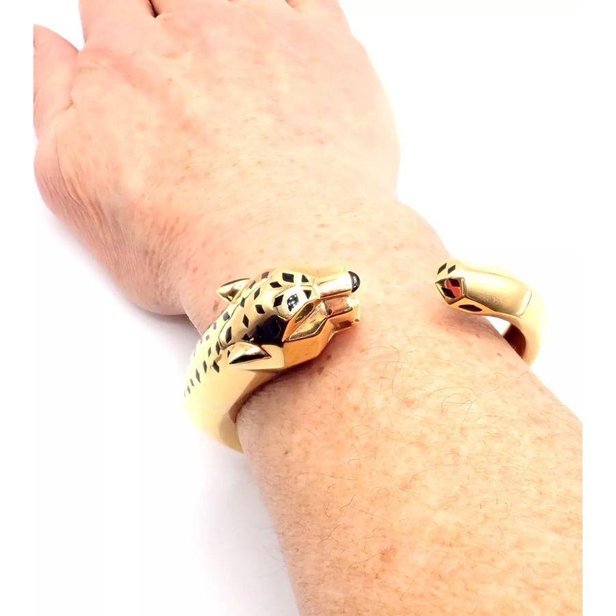 Cartier Cartier Panther Panthere 18k Yellow Gold Cuff Bracelet Size ONE SIZE - 14 Thumbnail