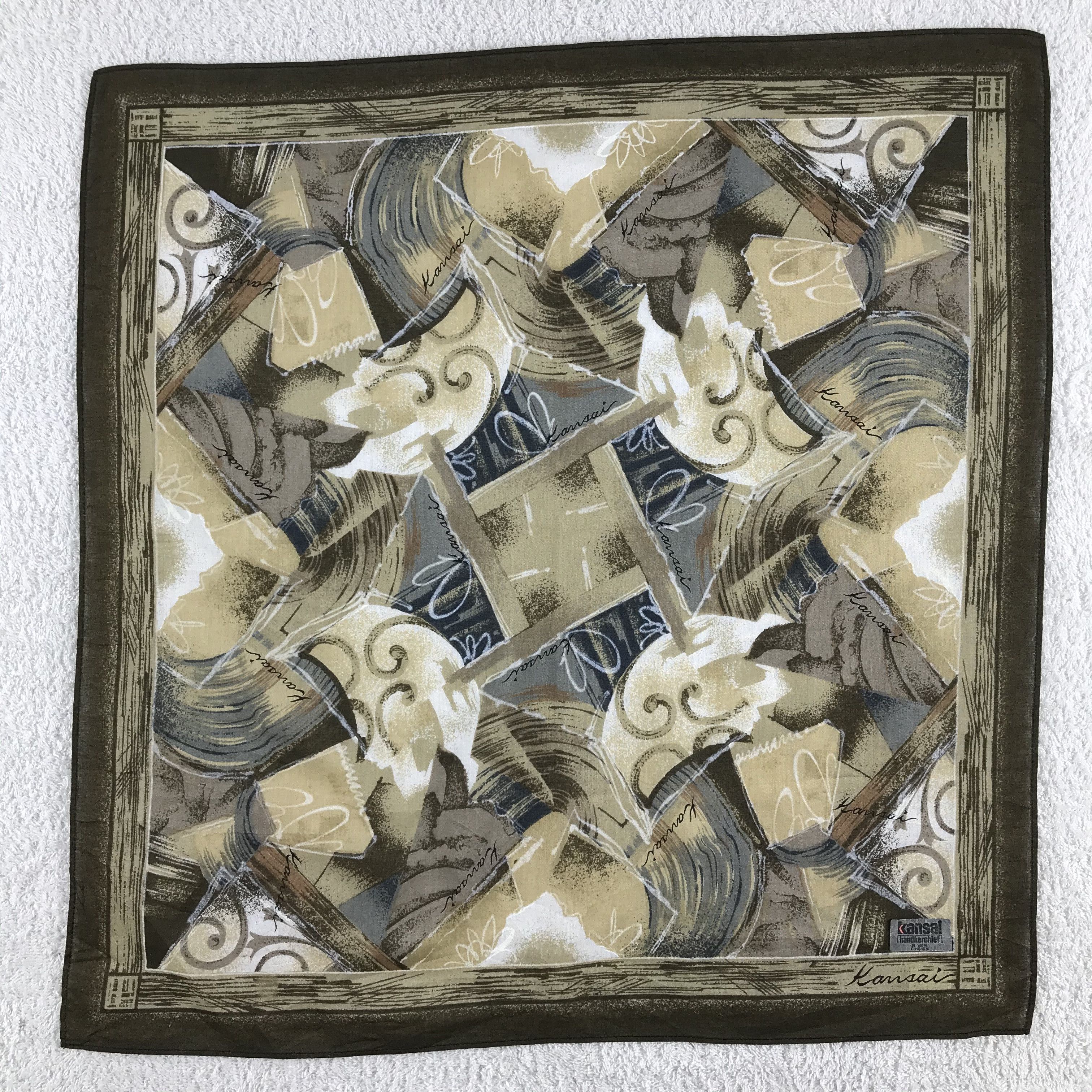 Kansai Yamamoto × Vintage Kansai Bandana / Handkerchief / Neckerchief - S129 Size ONE SIZE - 1 Thumbnail