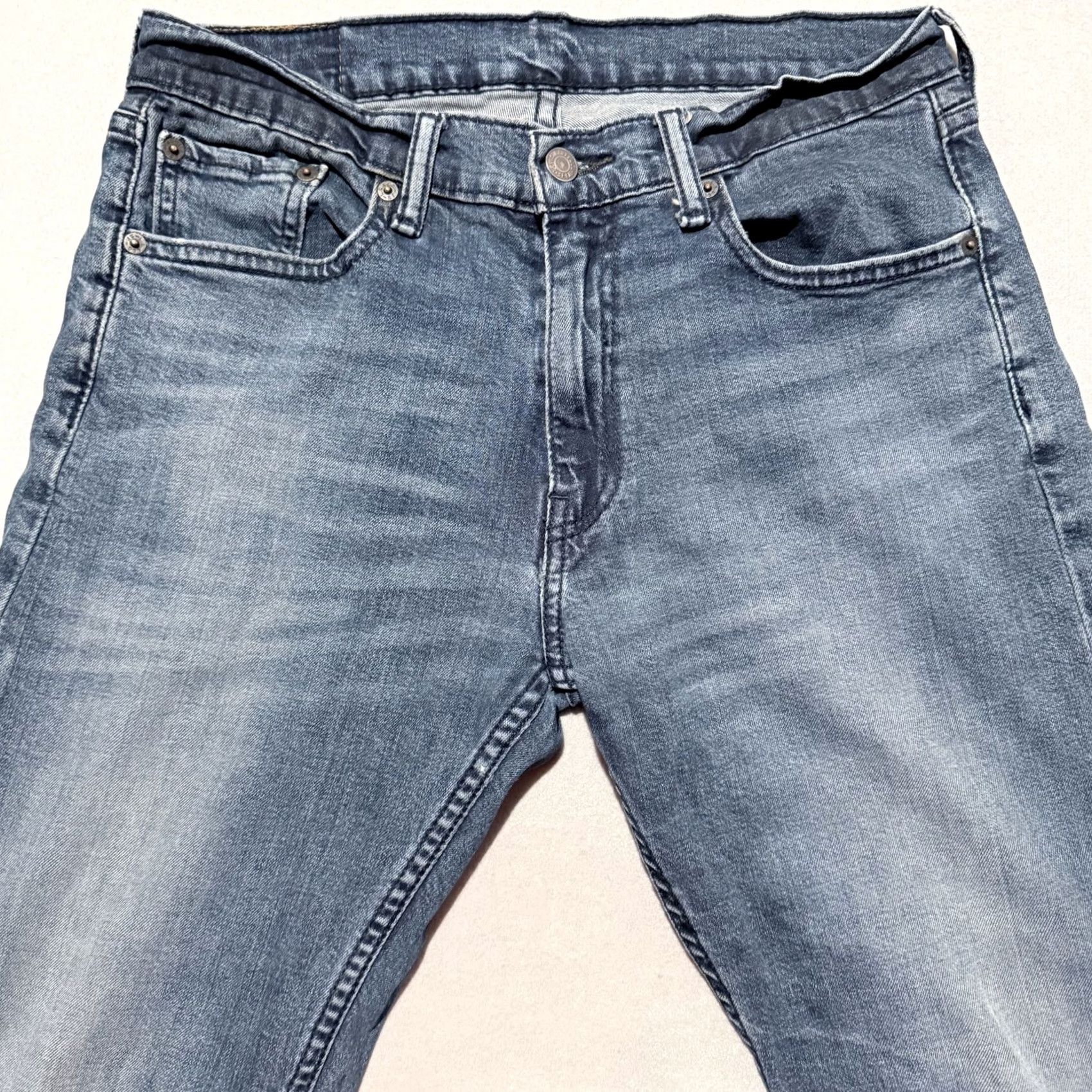 Levi's Levi's 513 Jeans Slim Straight Men's Blue Denim Mid-Rise Zip Fly - 31X32 | Levi's Slim Straight Jeans 513 Men Blue Denim Mid-Rise Zip Fly 31 32 Size US 31 - 3 Thumbnail
