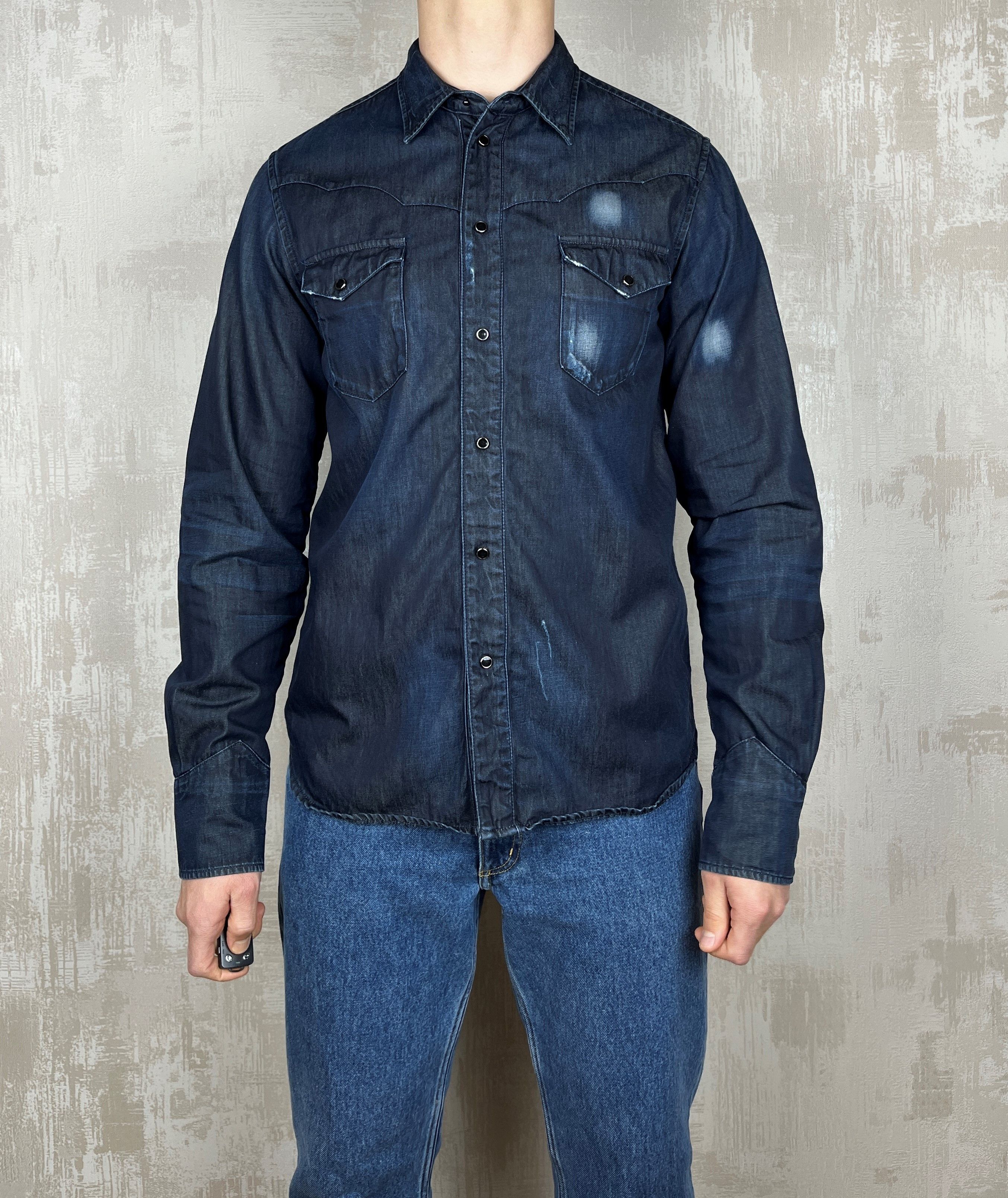 Diesel Black Gold Diesel Black Gold Western Snap Button L/S Jeans Shirt Size US L / EU 52-54 / 3 - 4 Thumbnail