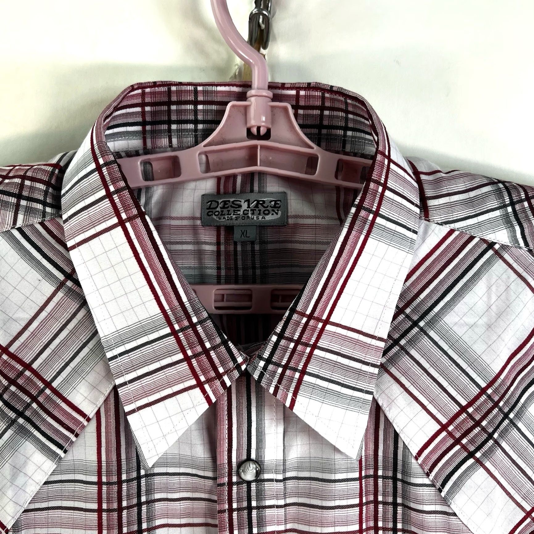 Vintage DC Shirt Mens XL Red Plaid Western Pearl Snap Button-Up Long Sleeve NWT Size US XL / EU 56 / 4 - 4 Thumbnail