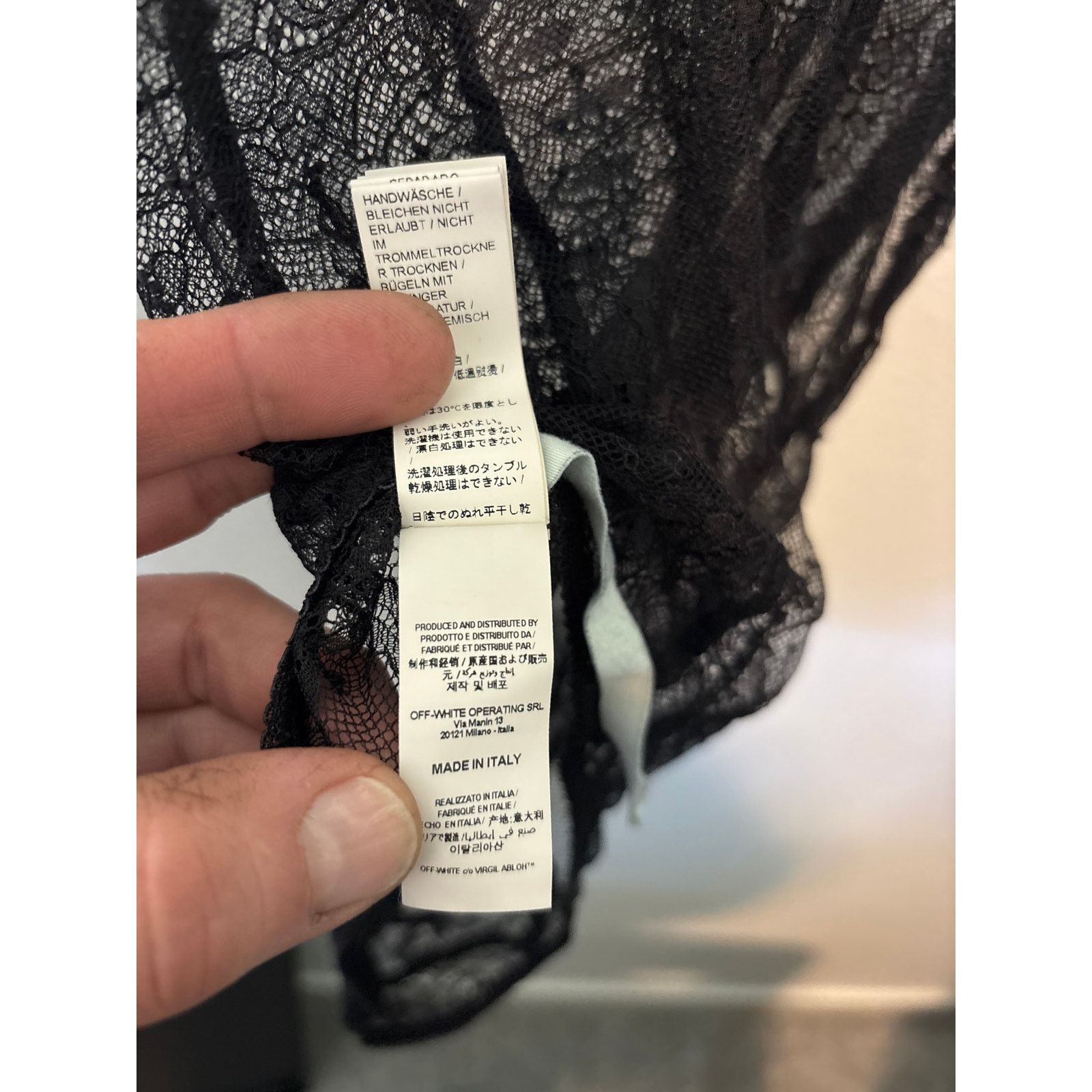 Off-White Off-White Black lace one piece bodysuit size 40 Size 27" / US 4 / IT 40 - 7 Thumbnail