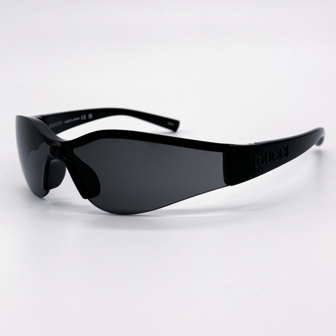 Gucci NEW GUCCI GG1651S 001 MASK HALF RIM BLACK WOMEN SUNGLASSES Size ONE SIZE - 5 Thumbnail