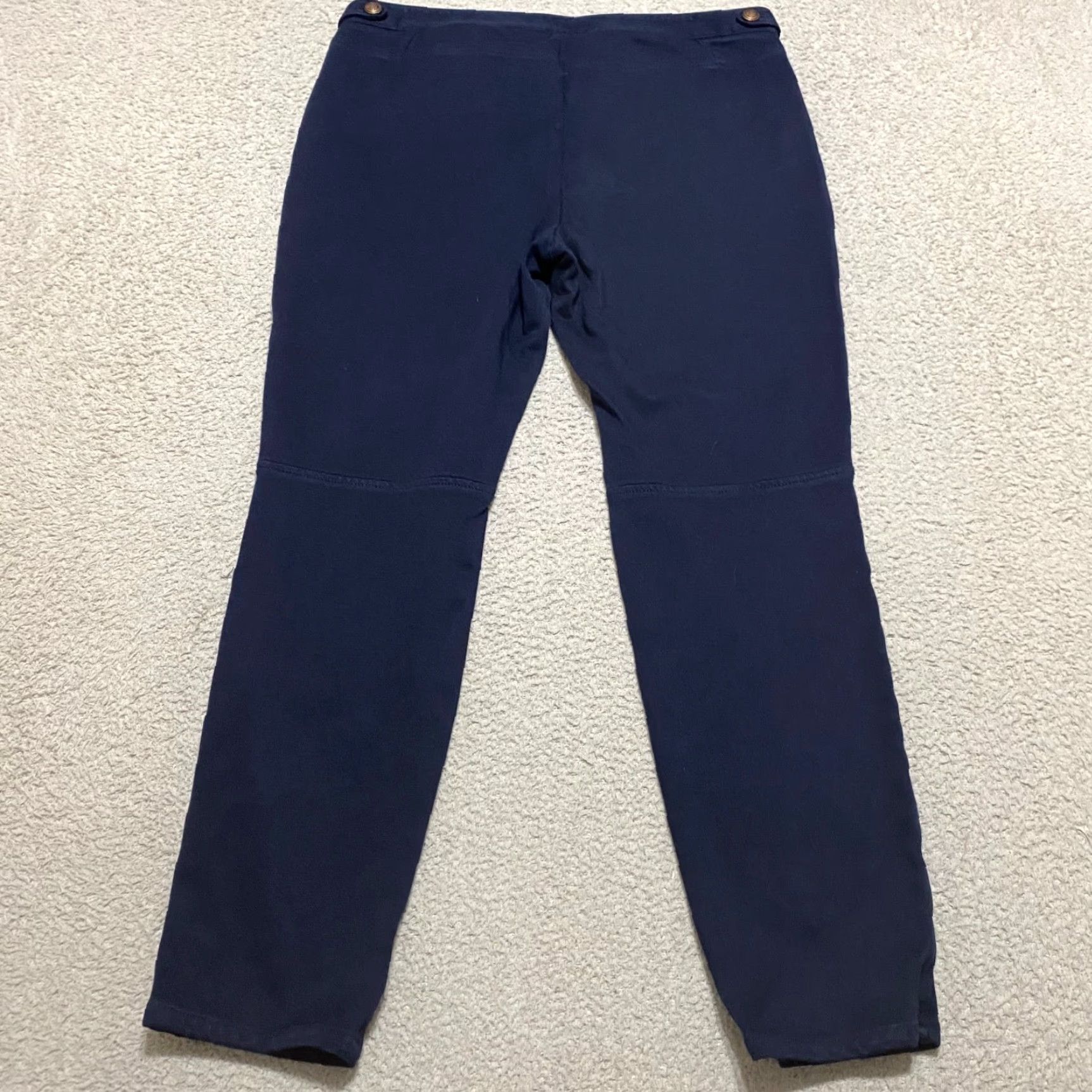 Talbots Talbots Blue Lexington Skinny Ankle Pants Ladies 12 Office Business Casual Formal Stretch 26in Inseam Holiday Preppy Womens Size 34" / US 12 / IT 48 - 2 Thumbnail