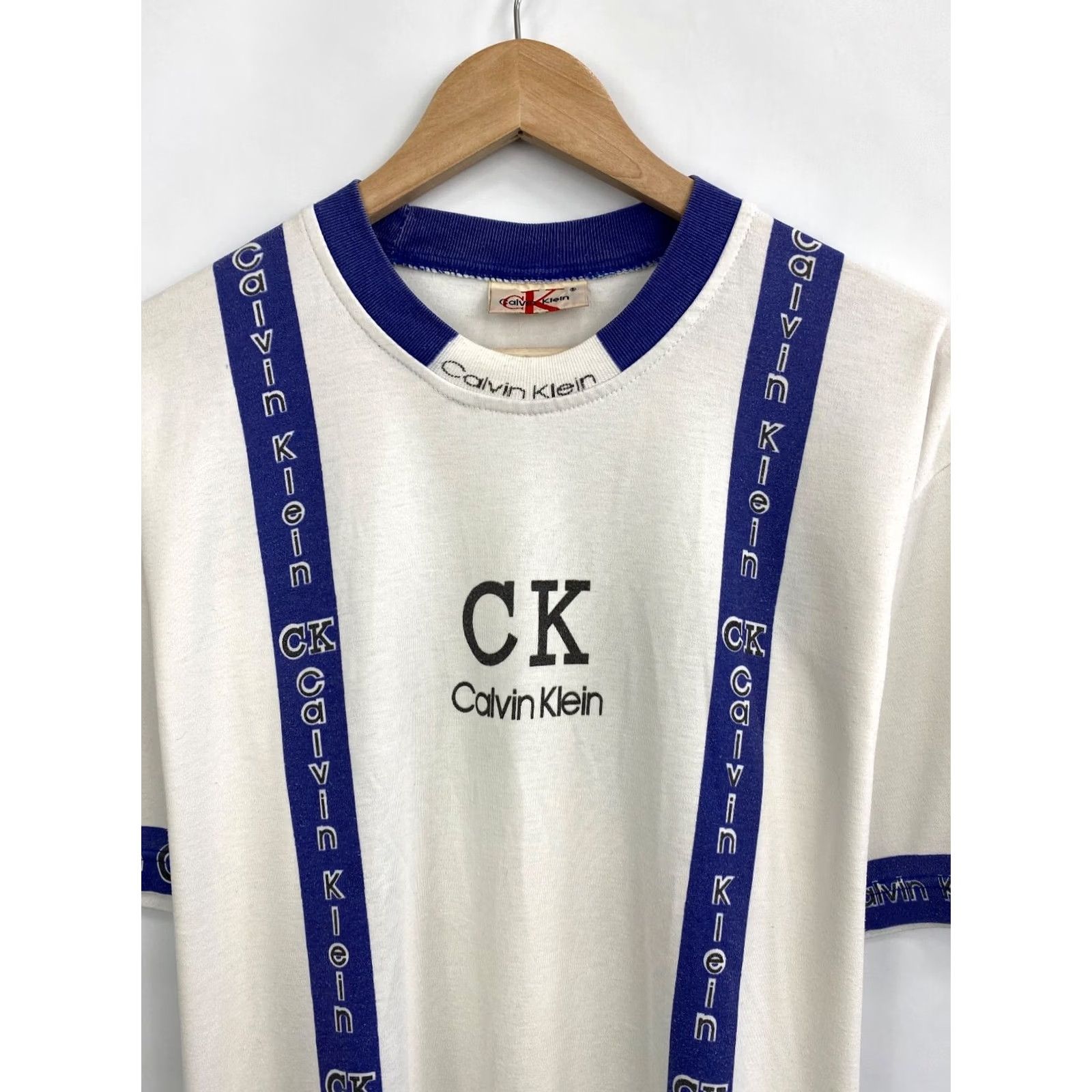 Calvin Klein VINTAGE Calvin Klein T-Shirt Mens 1990s White KS M 90s Art Classic USA Rare Y2K Style Size US M / EU 48-50 / 2 - 4 Thumbnail