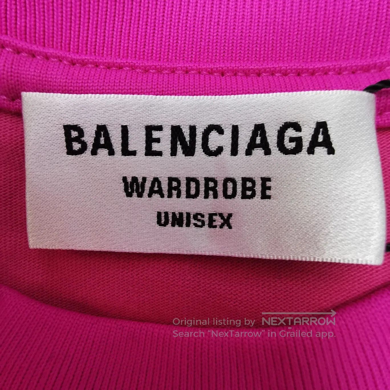 Balenciaga XS Cotton Logo Embroidered Crew Neck Tee.