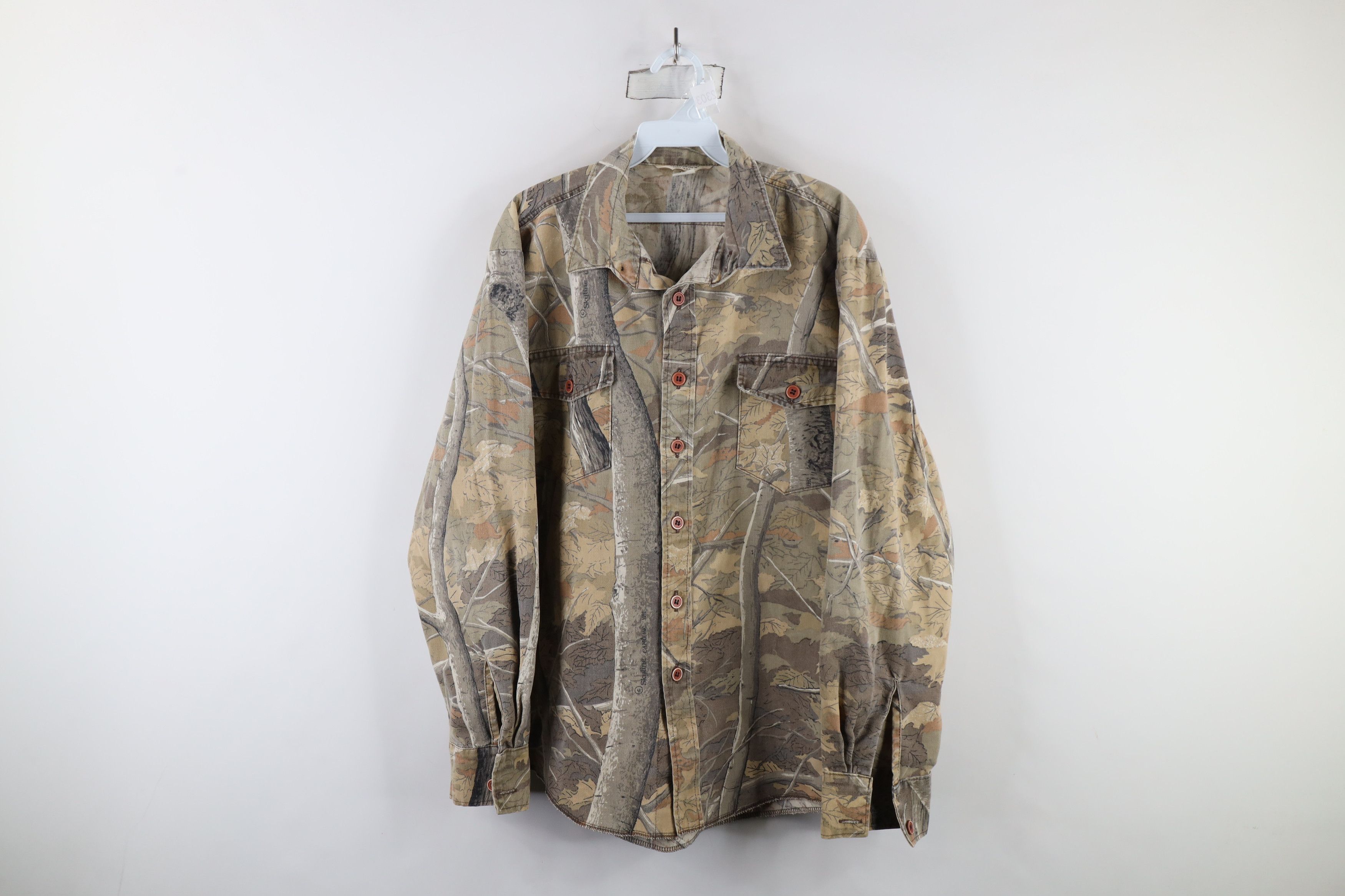 Vintage Vintage 90s Streetwear Camouflage Flannel Button Shirt USA Size US L / EU 52-54 / 3 - 1 Thumbnail