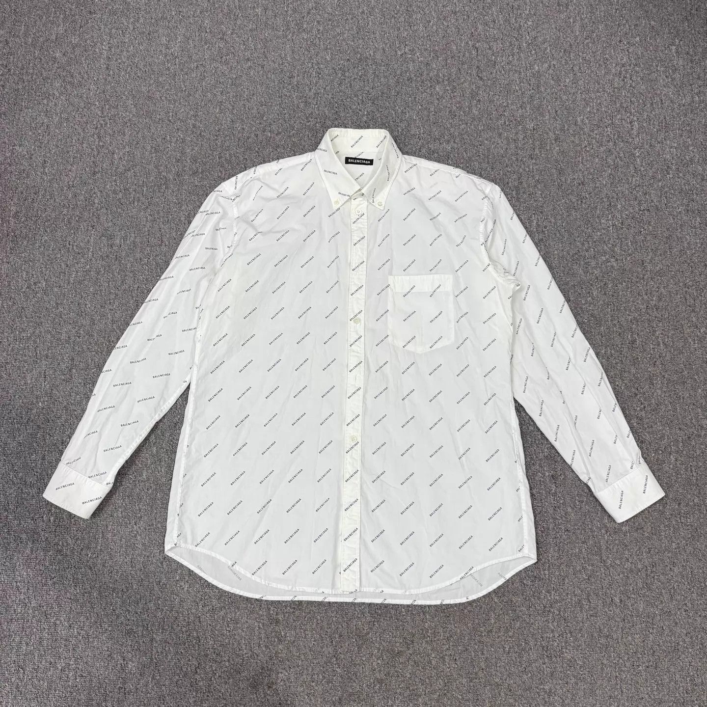 Balenciaga Balenciaga White All Over Print Shirt 37 99 New Size US XS / EU 42 / 0 - 1 Thumbnail