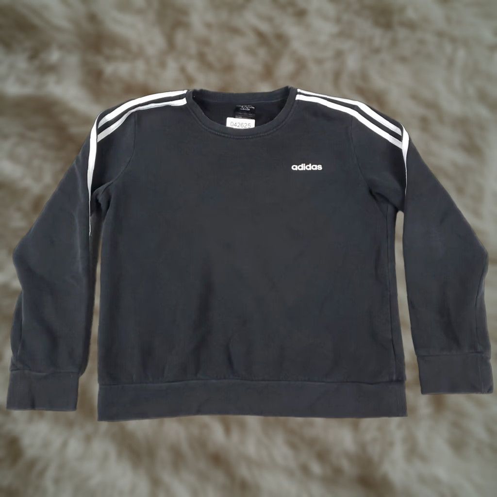 Adidas Adidas Women’s Sweater Pullover Casual Large Black Knit Logo All Seasons Size L / US 10 / IT 46 - 1 Thumbnail