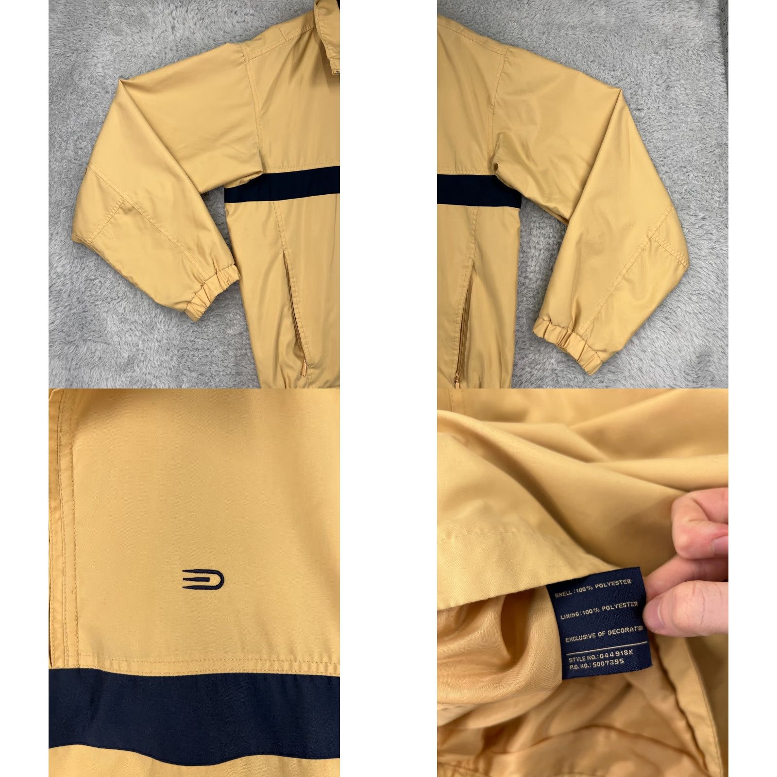 Dockers VINTAGE Dockers Golf Sweater Mens Large Yellow Black 1/4 Zip Collared 100% Polyester Size US L / EU 52-54 / 3 - 8 Thumbnail