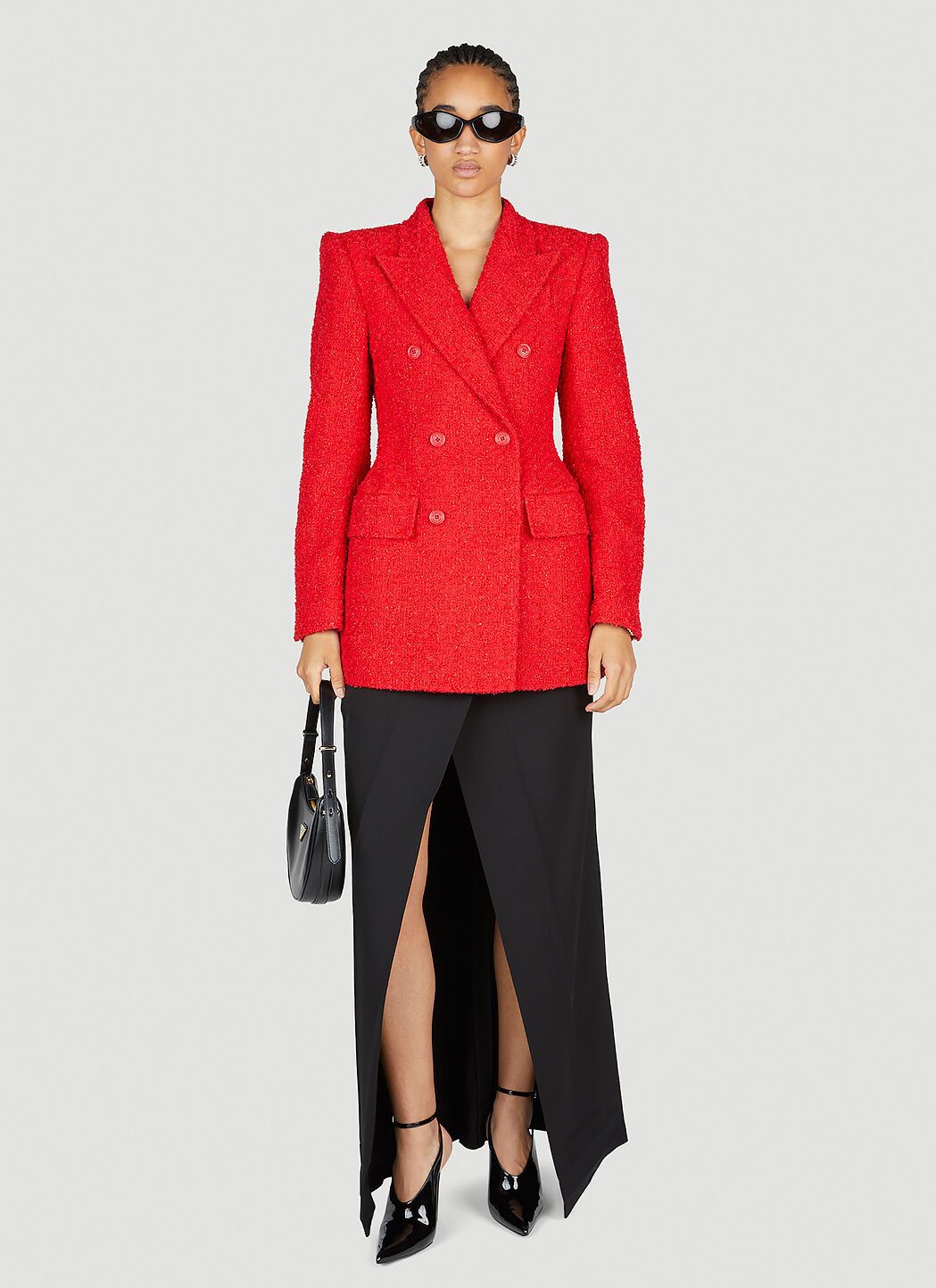 Balenciaga o1bcso1str1124 Hourglass Jacket in Red Size XS / US 0-2 / IT 36-38 - 2 Thumbnail