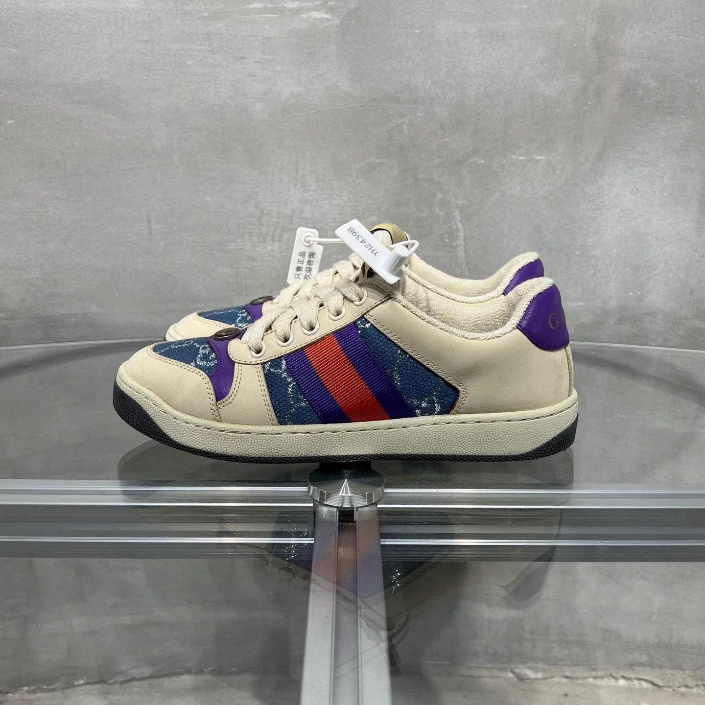 Gucci Gucci GG Enamel Blue Purple Sneakers EUR 35.5 Size US 5.5 / IT 35.5 - 3 Thumbnail