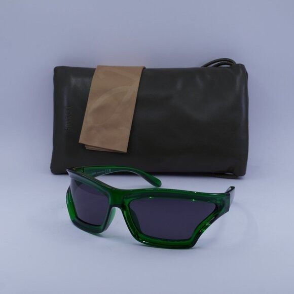 Loewe Loewe LW40143U 98A Sunglasses Transparent Dark Green Shield Size ONE SIZE - 11 Thumbnail