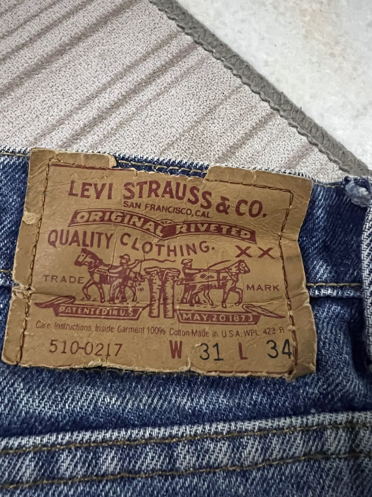 Levi's 1993 Vintage Levis 510 USA Distressed Blue Jean Size US 28 / EU 44 - 22 Thumbnail