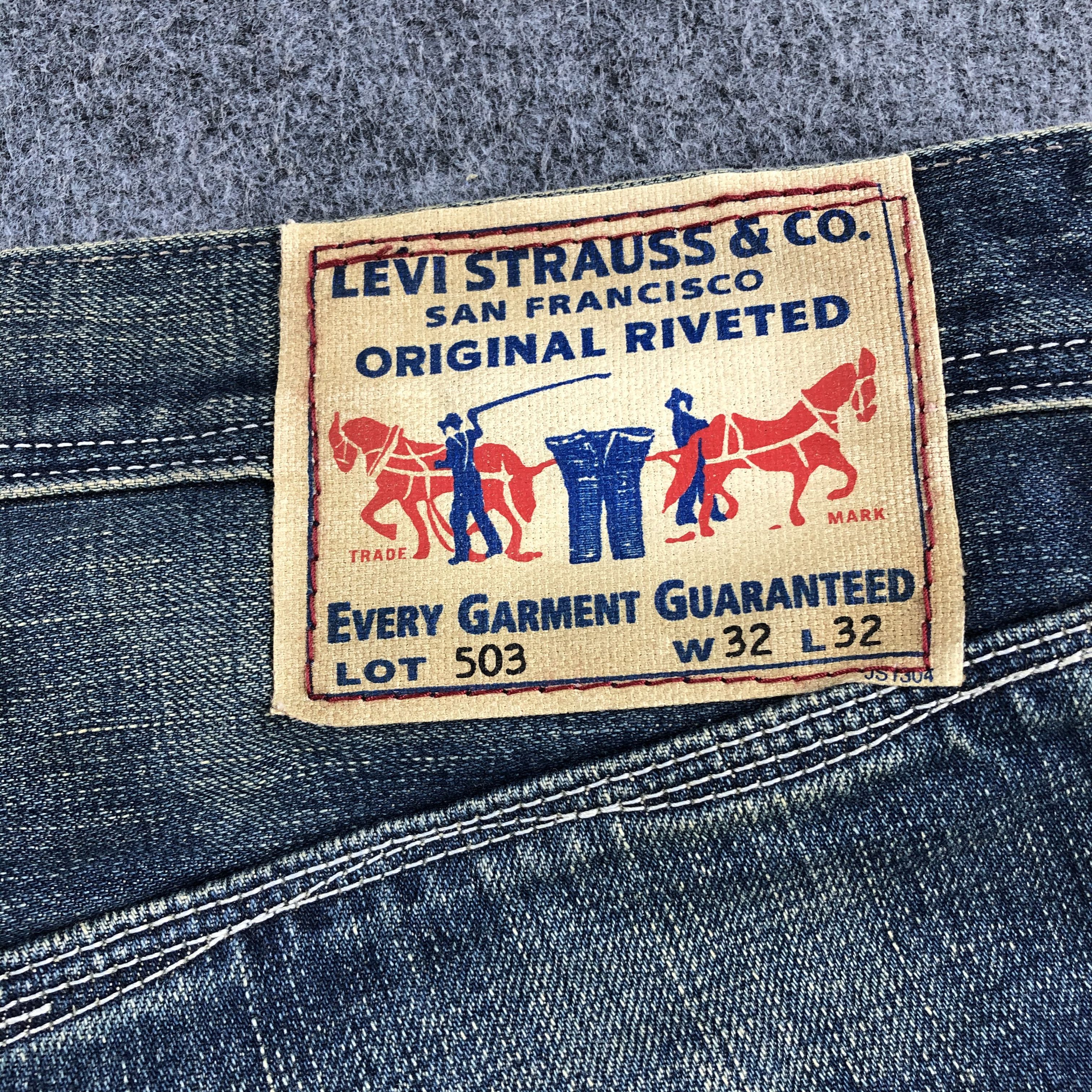 Levi's Vintage 90s Blue Wash Levis 503 Jeans-J1862 Size US 32 / EU 48 - 5 Thumbnail
