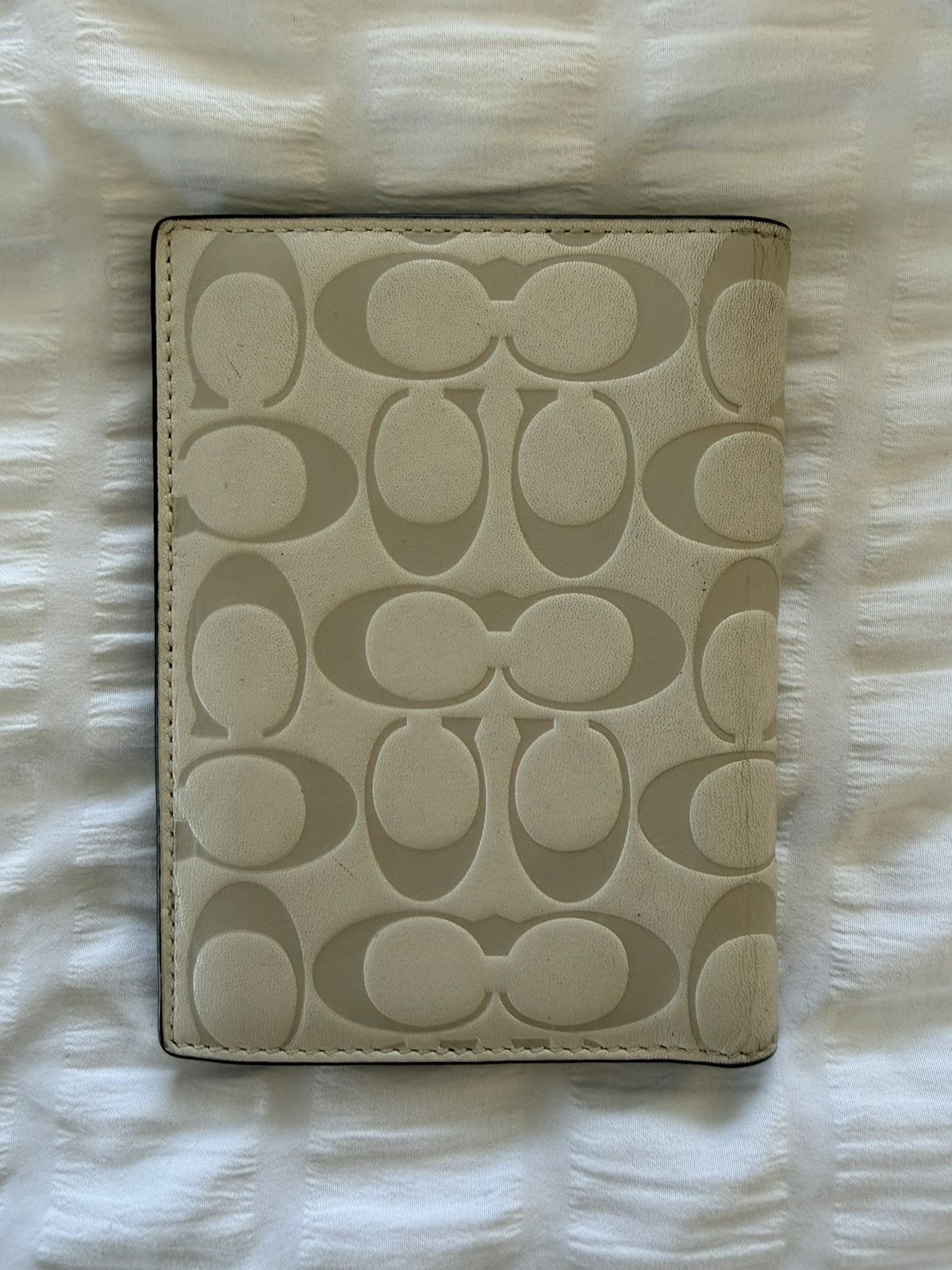 Coach Coach Passport Holder Cover White Gray Size ONE SIZE - 3 Thumbnail