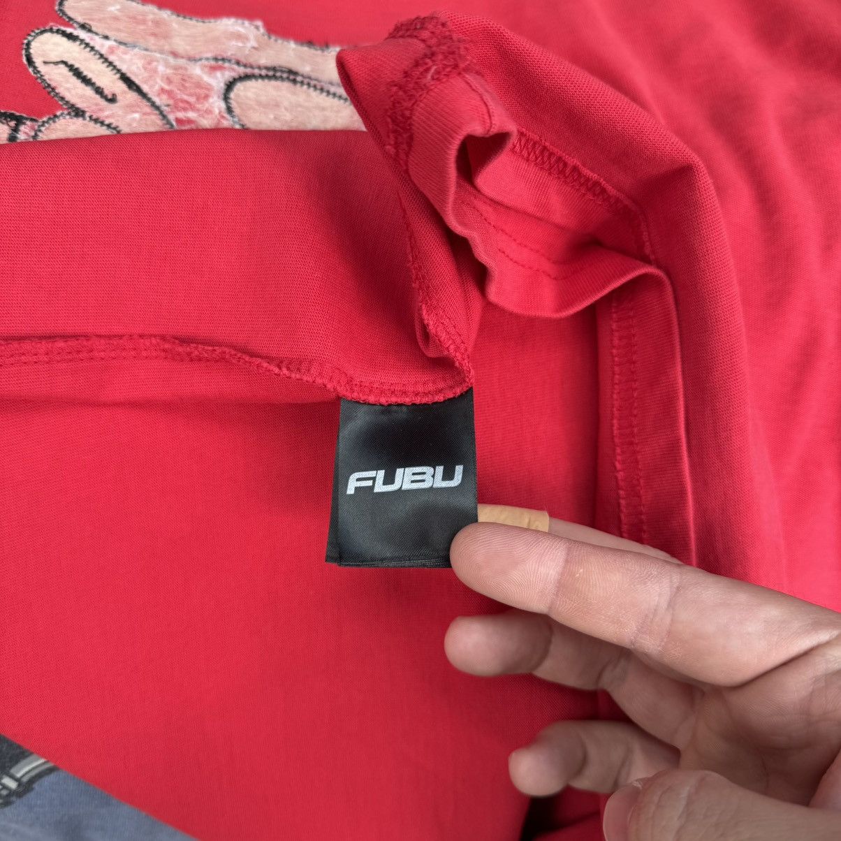 Fubu Affliction Type Fubu 05 Red Big Logo Tee Rap Jnco Rap y2k Size US L / EU 52-54 / 3 - 6 Thumbnail