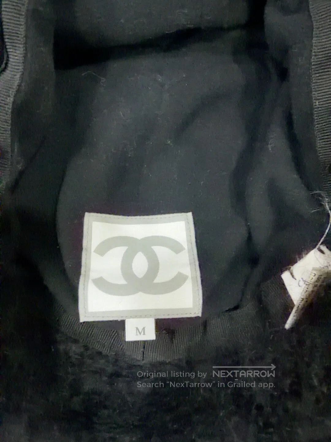 Chanel Chanel Black Wool Baseball Hat with Earflaps. Size ONE SIZE - 2 Thumbnail