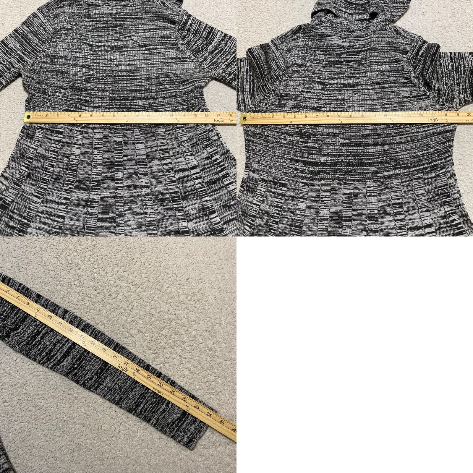 Calvin Klein Calvin Klein Women’s Knit Cowl Neck Dress Heather Gray Large Knee Length Solid Pattern Dress Size L / US 10 / IT 46 - 8 Thumbnail