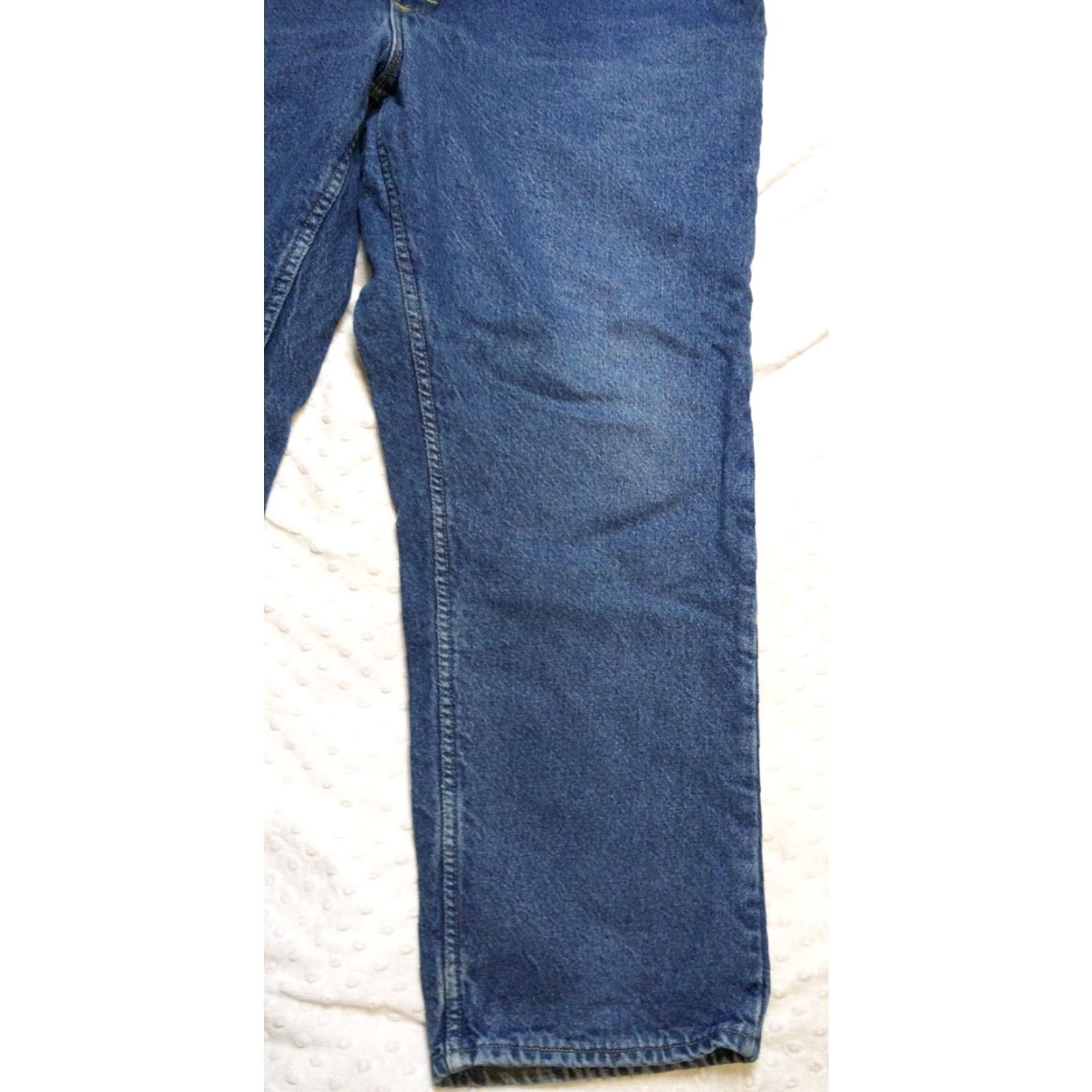 Vintage VINTAGE OshKosh B'gosh Jeans Mens 44x30 Red Flannel Lined Blue Denim Straight Leg 90s Pants Size US 44 / EU 60 - 2 Thumbnail