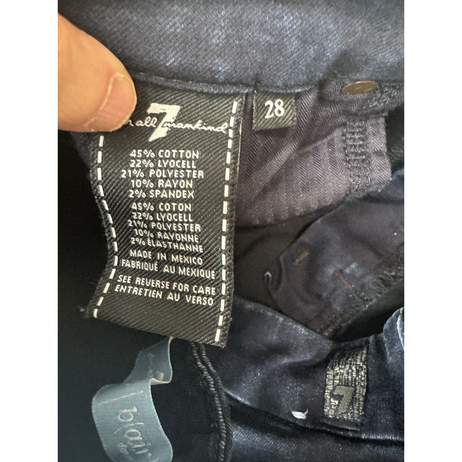 7 For All Mankind 7 for all Mankind the high waist skinny jeans B(air) 28 Size 28" / US 6 / IT 42 - 9 Thumbnail