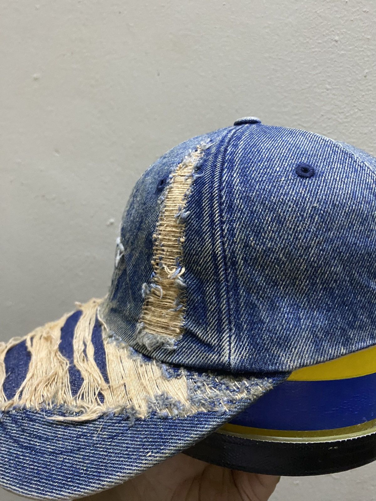 Other BLR Grunge Denim Distressed Washout Avant Garde Cap Size ONE SIZE - 4 Thumbnail