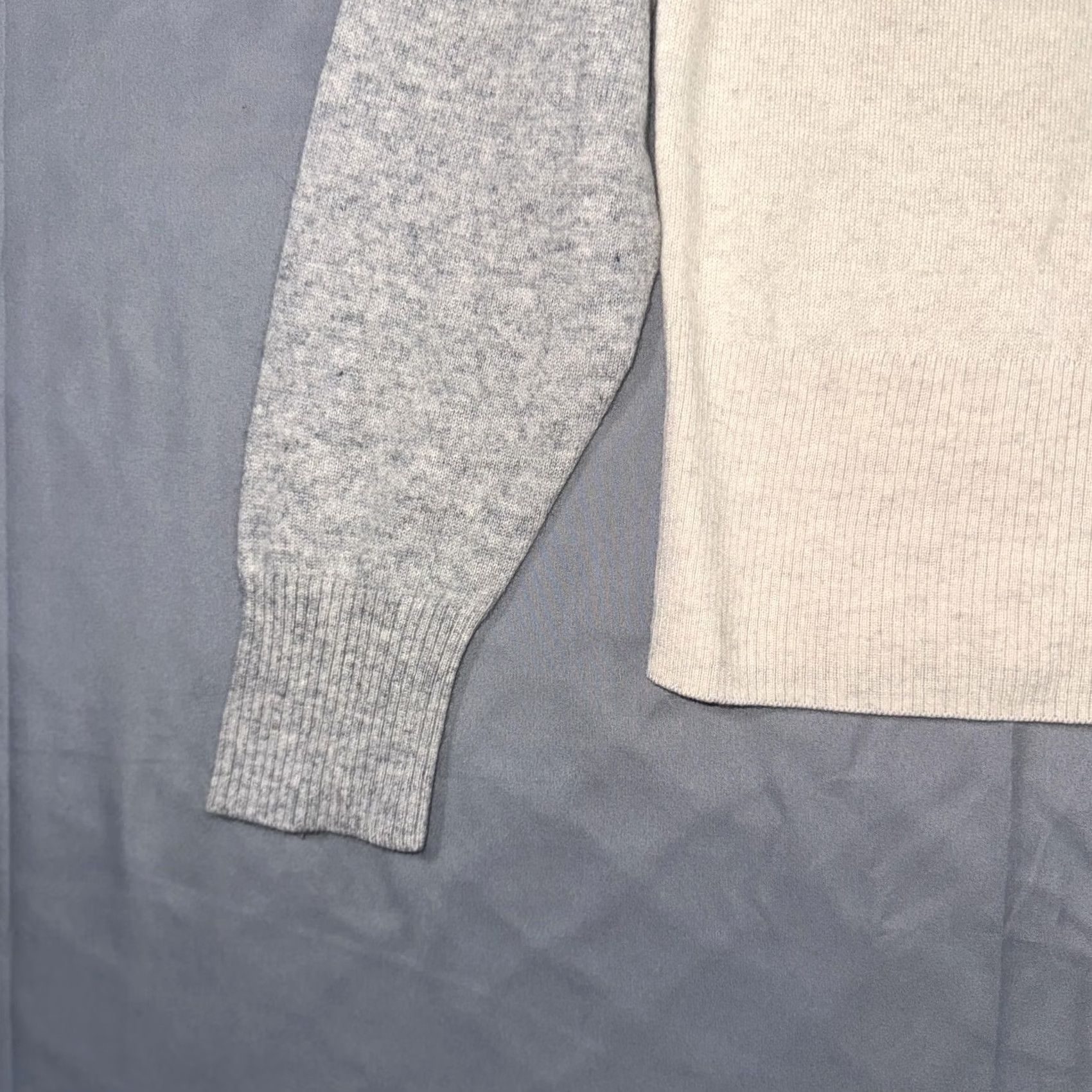 Vince Vince Sweater Womens XS White Gray 100% Cashmere Raglan Crewneck Pullover Size XS / US 0-2 / IT 36-38 - 7 Thumbnail