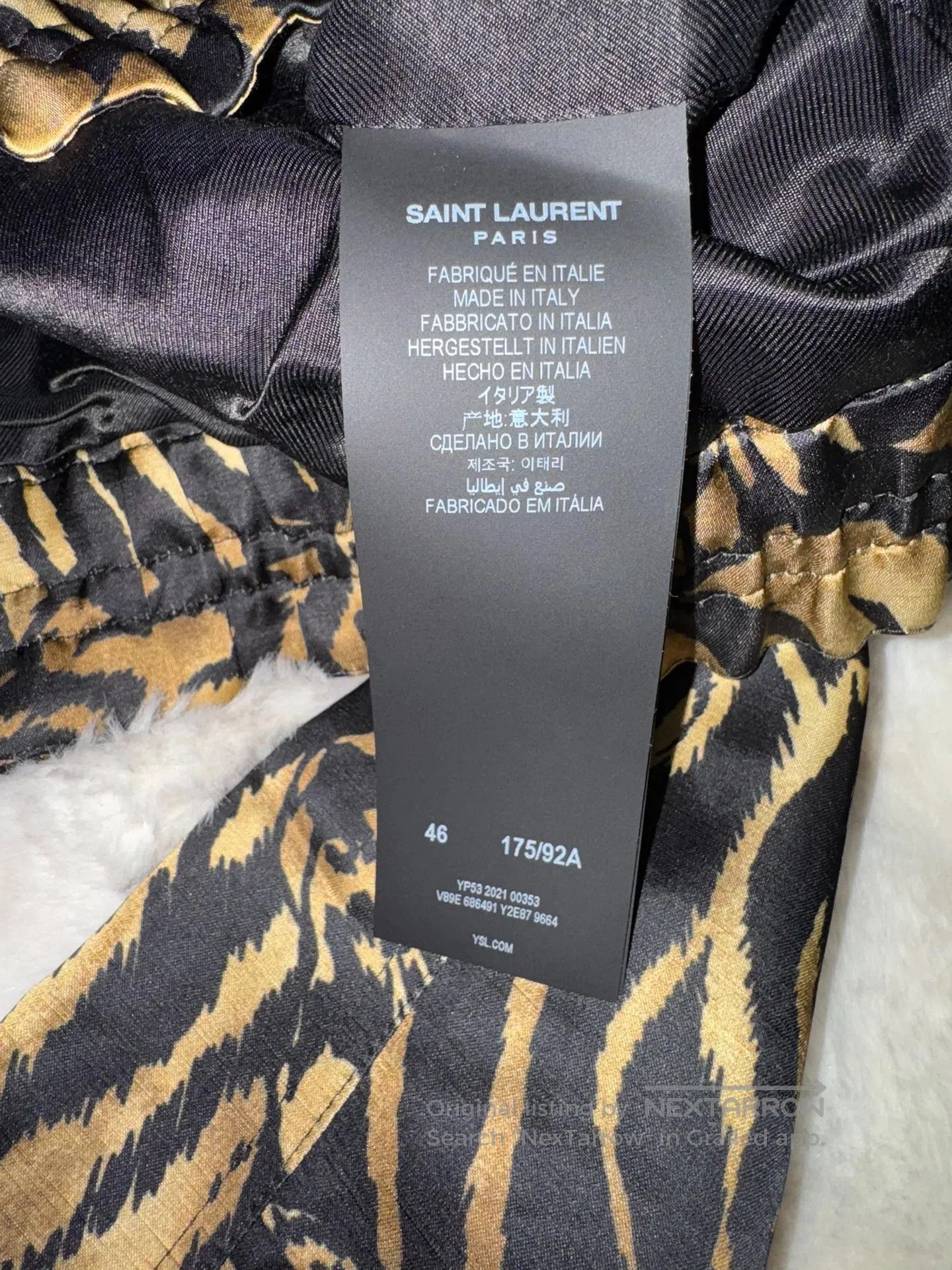 Saint Laurent Paris Saint Laurent Paris Tiger-Print Jacket| Size US S / EU 44-46 / 1 - 3 Thumbnail